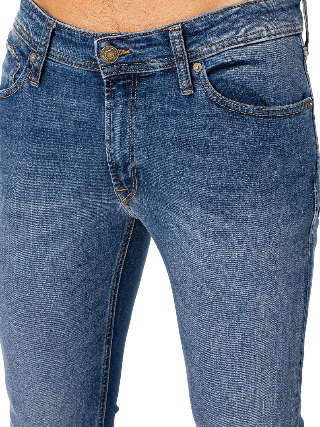 Detalle de JACK & JONES Liam Original Agi 005 skinnyjeans för herr med stretch