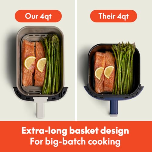 Detalle de bella Fits-anywhere Slim Air Fryer, 4qt Ceramic (Oatmilk) by BELLA