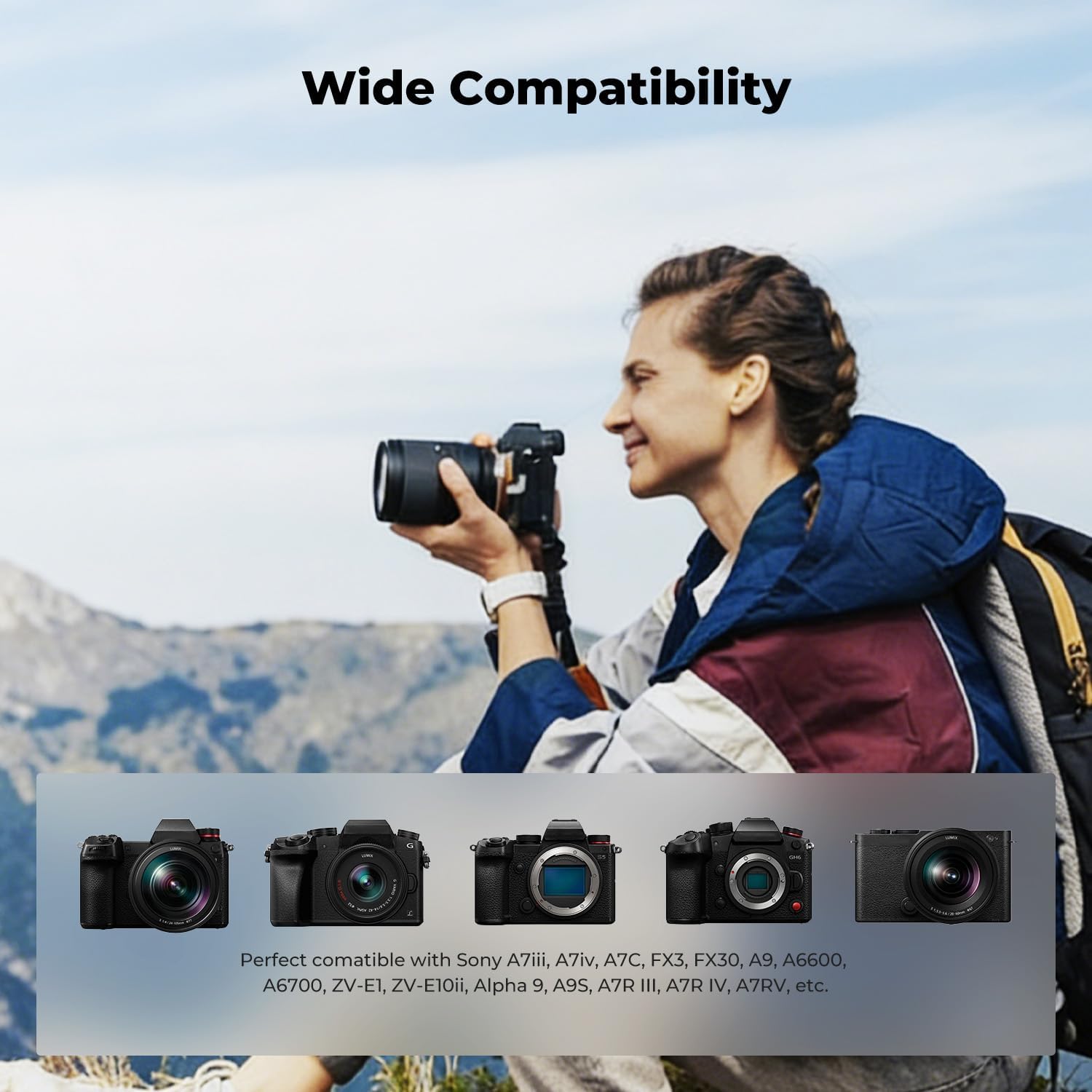 Detalle de K&F CONCEPT NP-FZ100 Akku (2er Pack) mit Typ-C Direktladeanschluss – kompatibel mit Sony A9, A7-Serie, A6600, ZV-E1, FX3/FX30