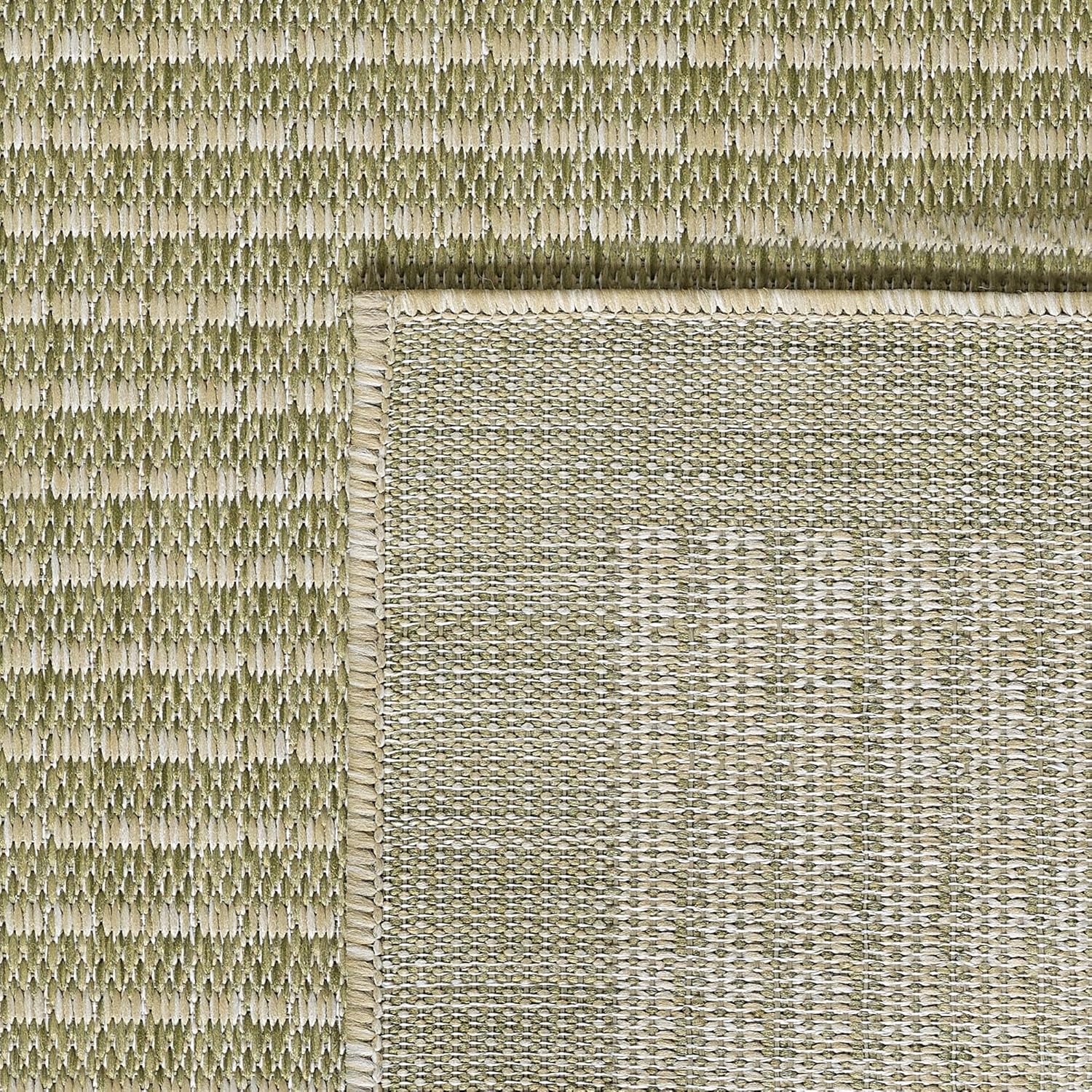 Detalle de SIMPEX Outdoor Teppich Rund 200 cm Grün – wetterfest, waschbar und im Sisal-Look