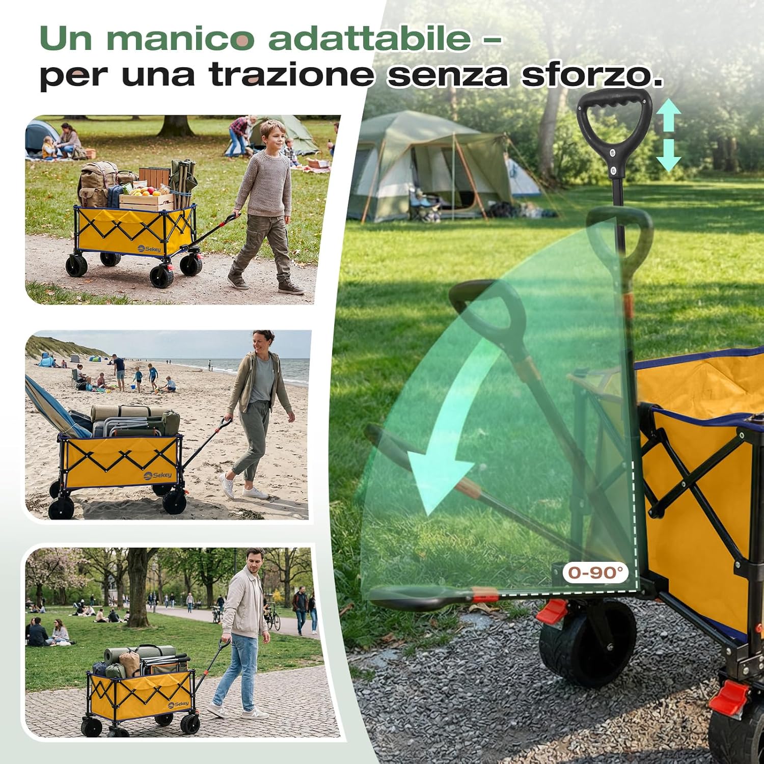 Thumbnail 6 de Sekey Carrello Pieghevole XXL 135L SE4031: carrello portacarichi leggero, robusto e facile da montare