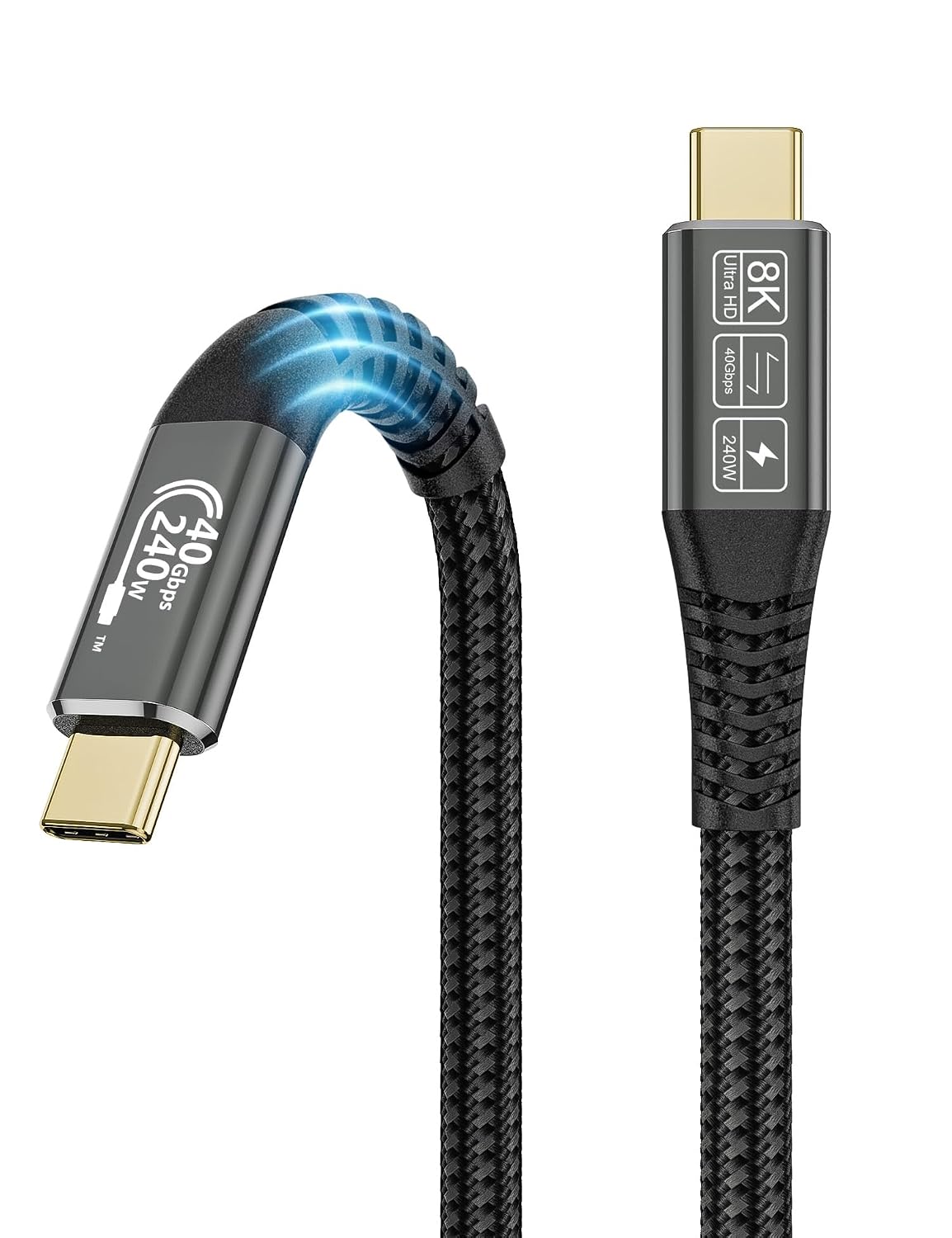 Detalle de CAKOBLE USB-C Kabel 40 Gbps Thunderbolt 4 1 m