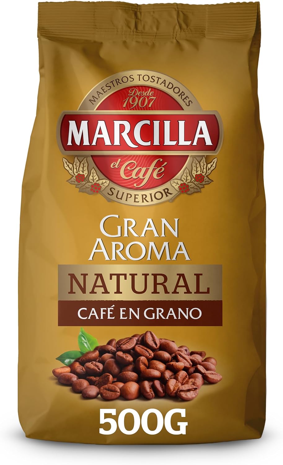 Detalle de Marcilla Gran Aroma Café en Grano 500g