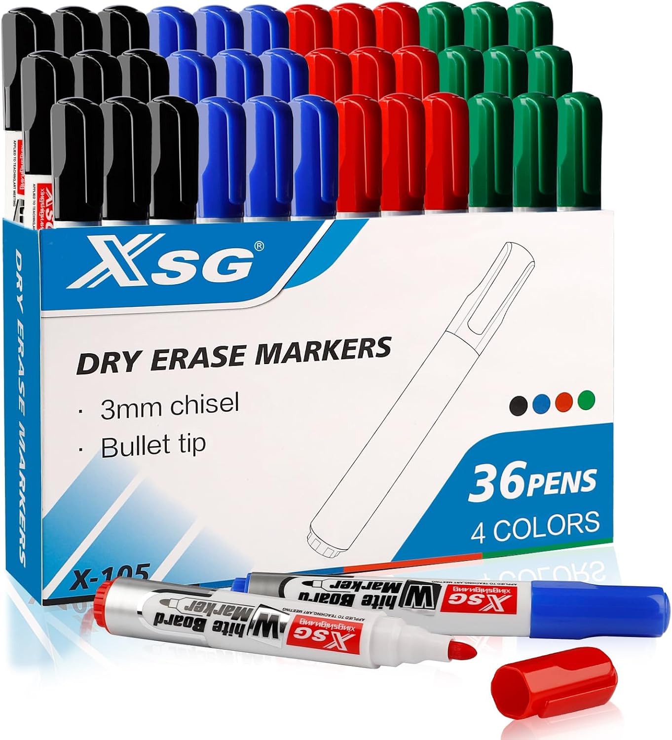 Thumbnail 4 de ABEIER XSG 12-pack dry erase markers 🖊