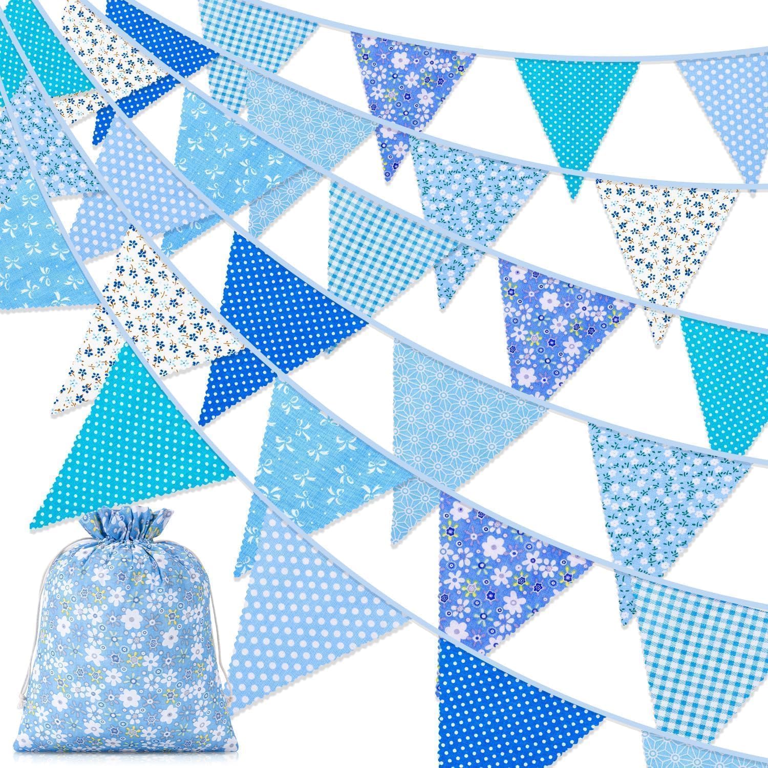 Alintor Floral Bunting 45 flags 39.4ft