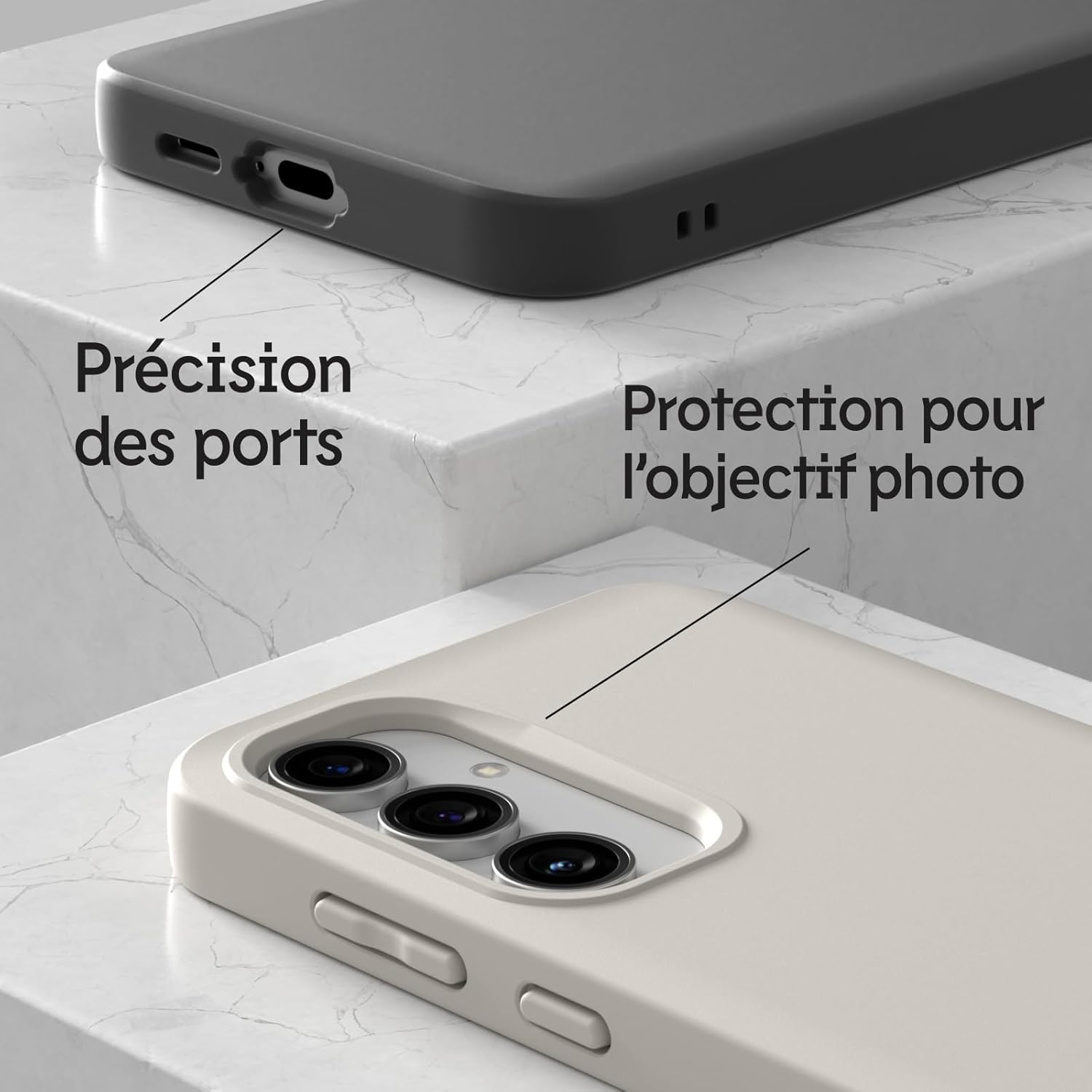 Thumbnail 3 de RhinoShield SolidSuit pour Galaxy S24 FE – Coque Fine Beige Coquillage