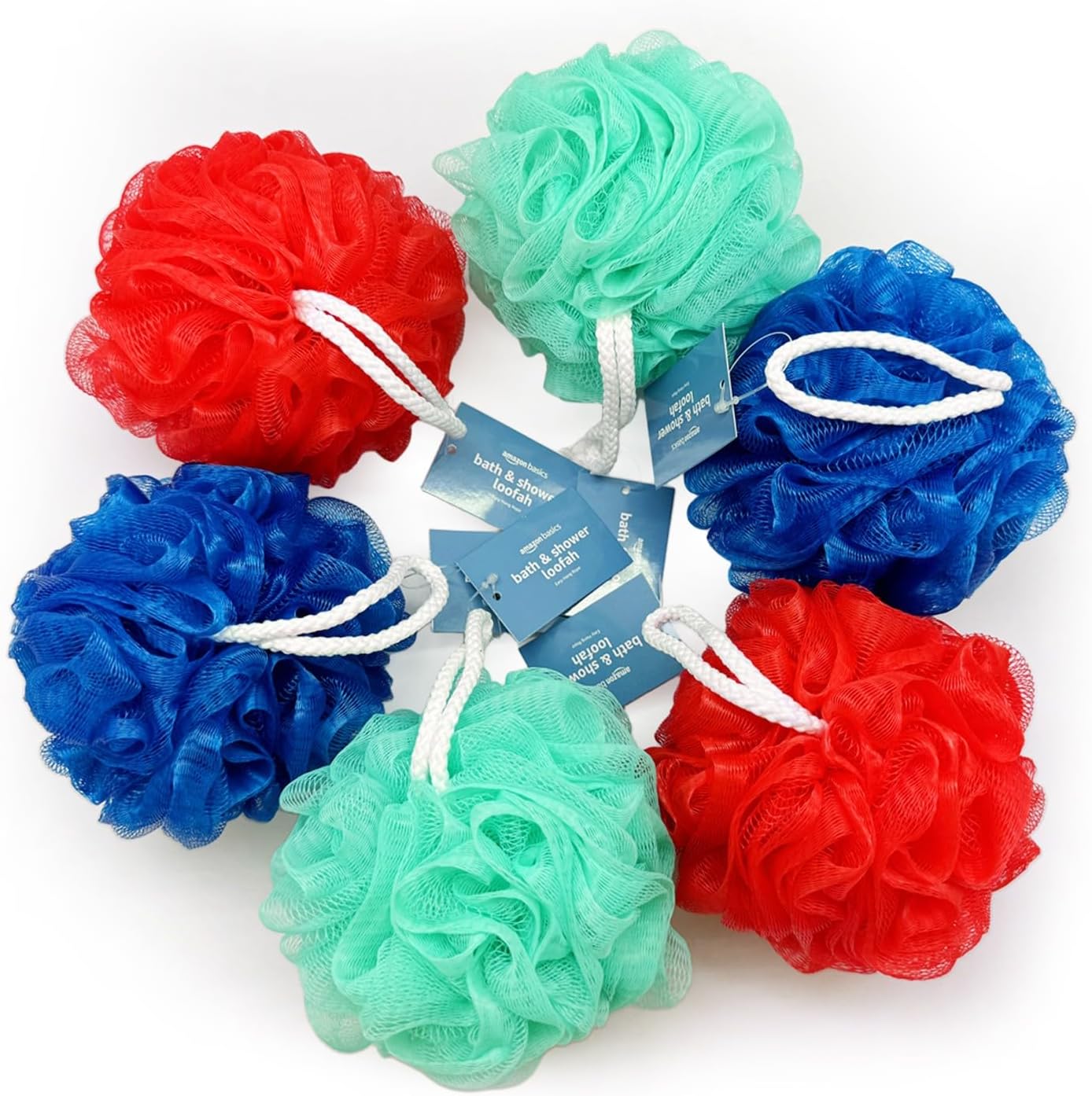 Thumbnail 2 de Amazon Basics Exfoliating Bath and Shower Loofah (Pack of 6), Multicolor