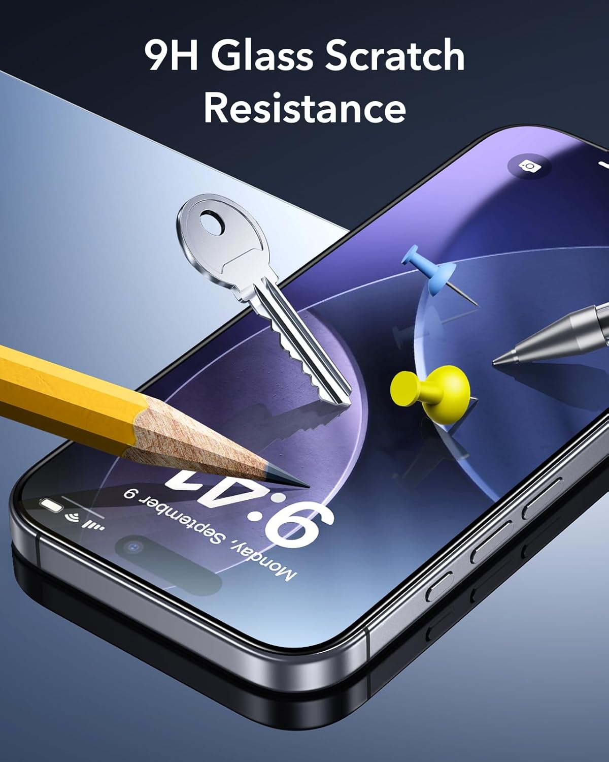 Thumbnail 6 de ESR 3 Pack Tempered Glass Screen Protector for iPhone 17 / iPhone 16 Pro (9H, HD clear, easy installation tool)