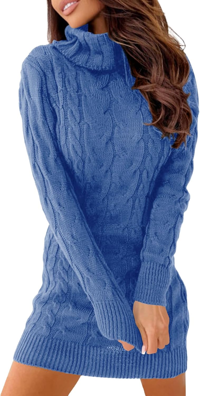 Thumbnail 5 de Langwyqu Cable Knit Sweater Dress