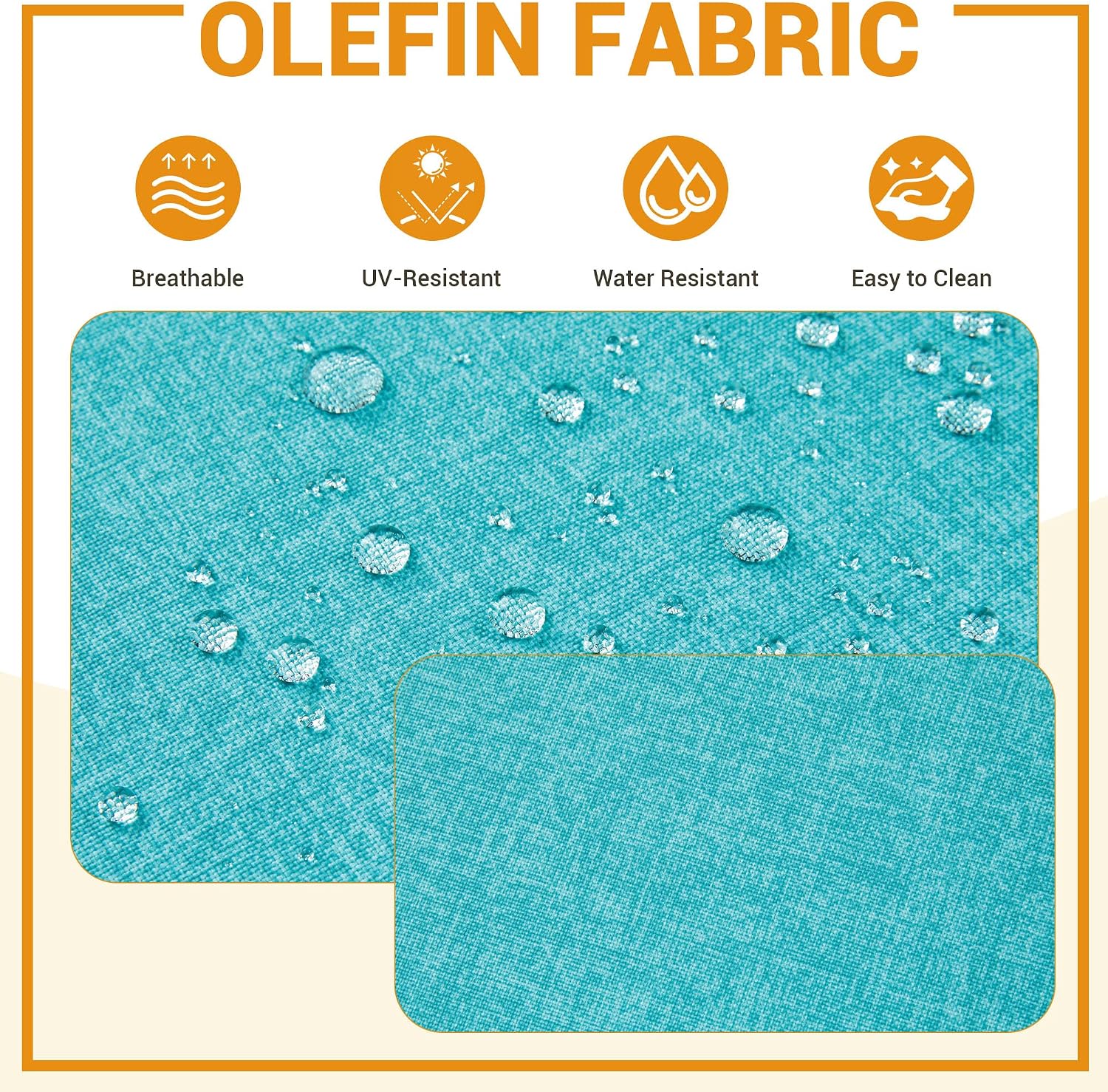 Detalle 2 de FUNHOME Outdoor Seat Cushion Covers 22 x 22 x 4 Inch