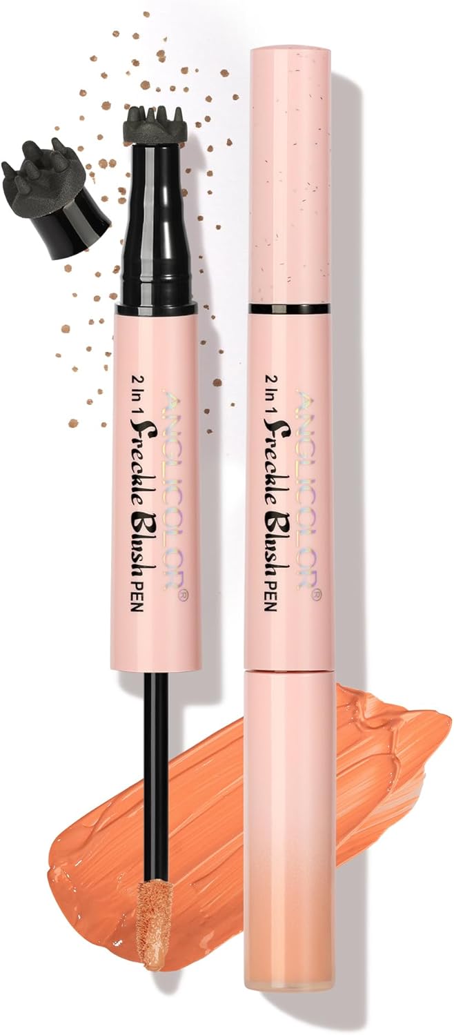 Detalle de Anglicolor Penna blush per lentiggini 2 in 1 (02 MOCHA) rosa tenue naturale