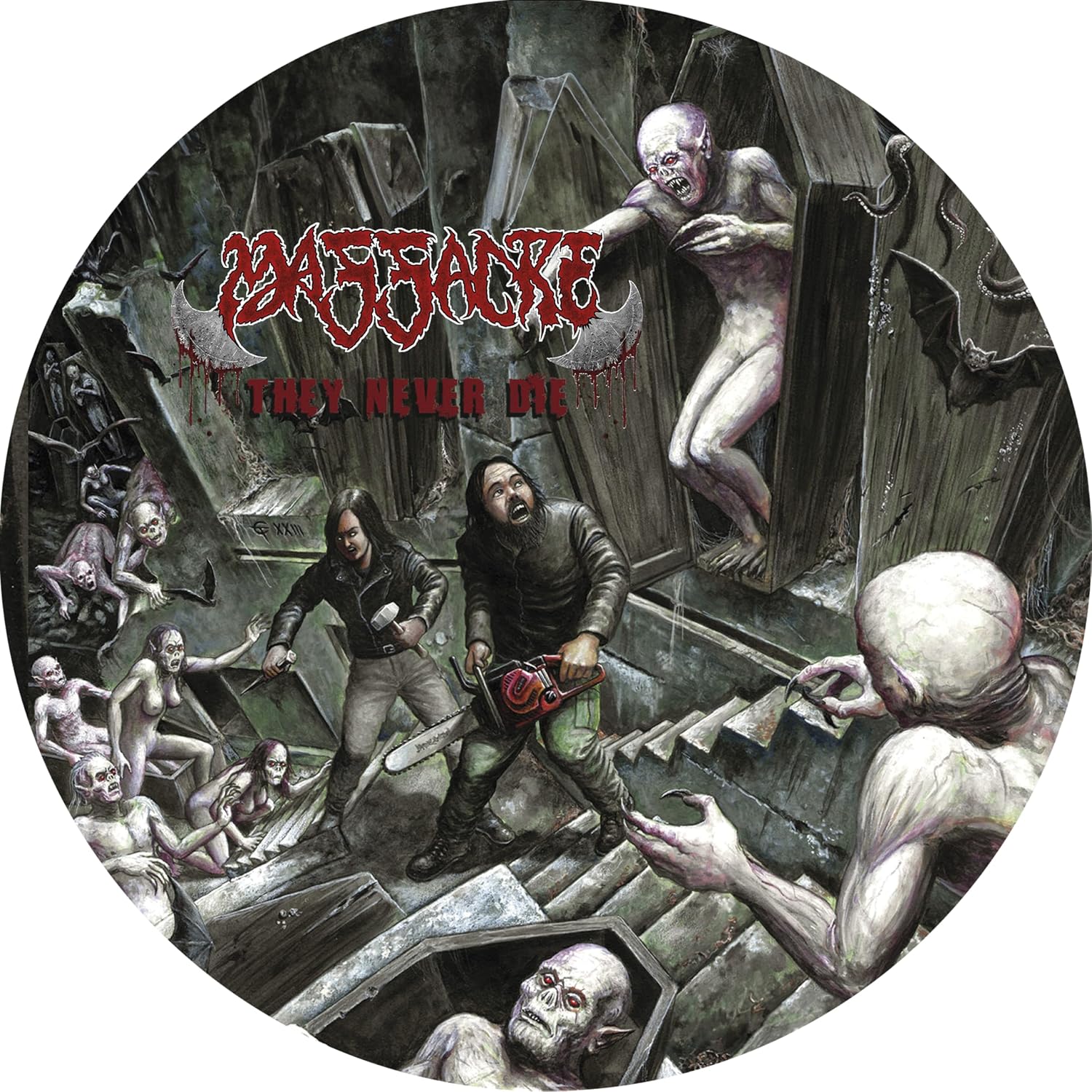 Detalle de Massacre They Never Die 7-Inch Picture Vinyl