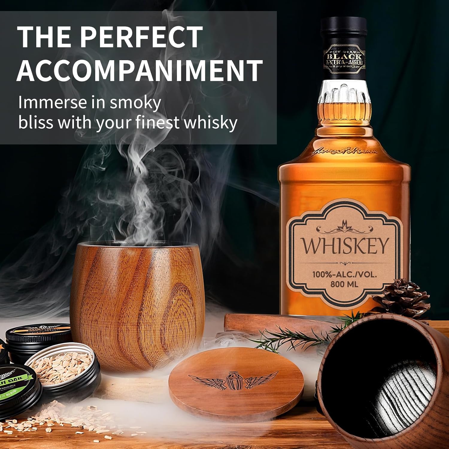 Thumbnail 3 de Wooden Whiskey Glasses 2 Pack 🥃
