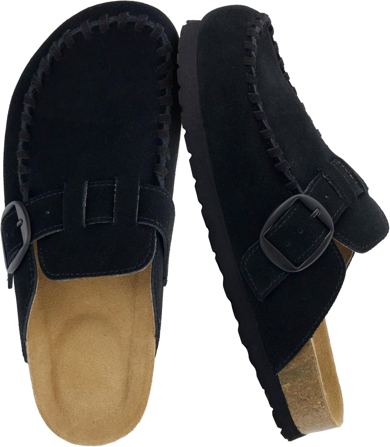 Detalle de CUSHIONAIRE Canoe Genuine Suede Clogs