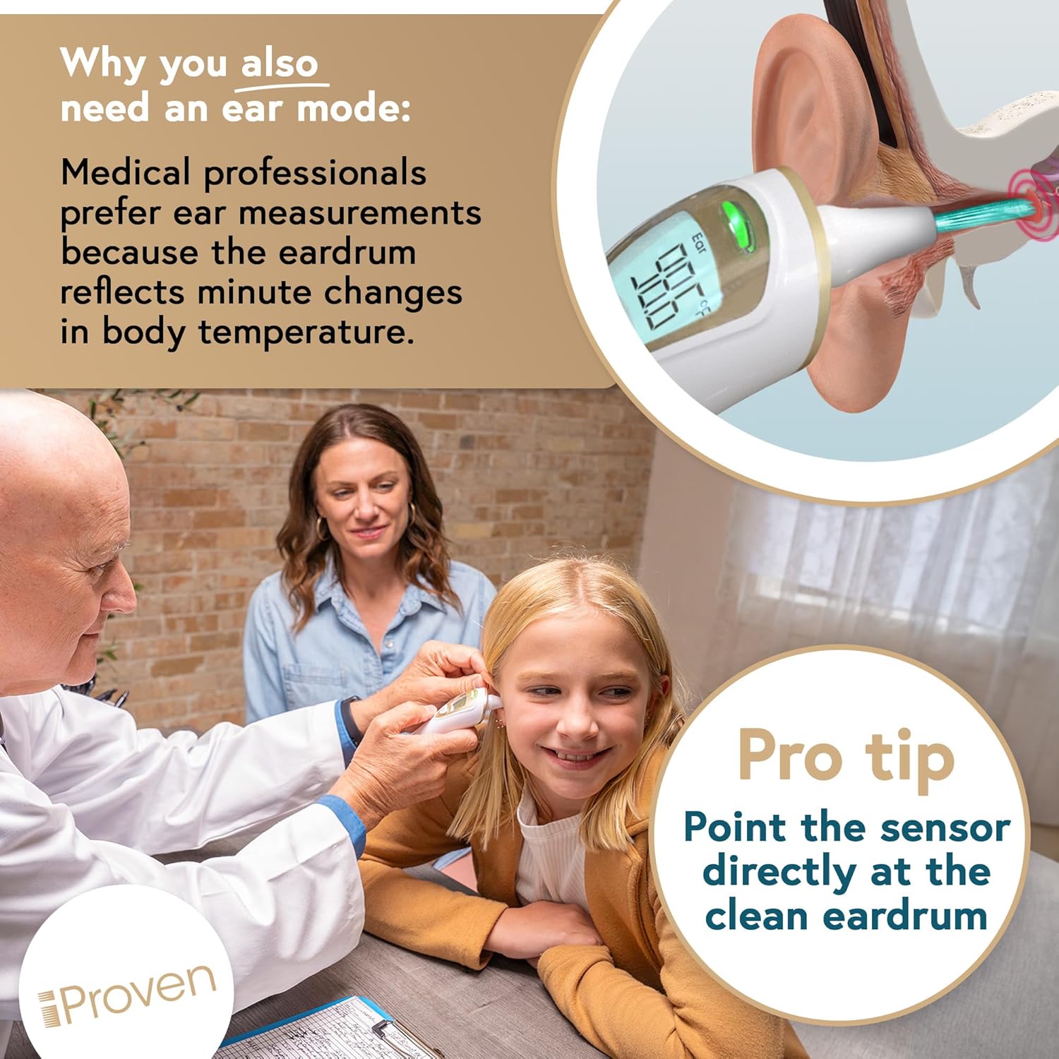 Detalle de iProvèn Pro Series DMT-77 Ear Thermometer with Non-Touch Forehead Function
