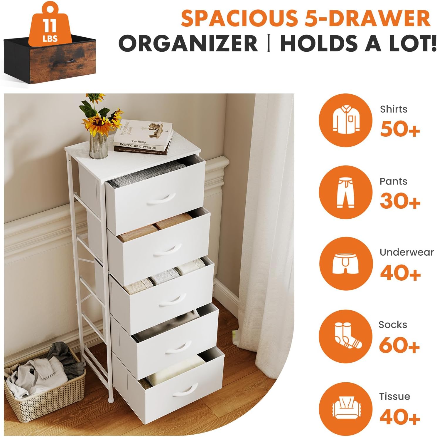 Detalle 2 de Sweetcrispy 5-Drawer Dresser