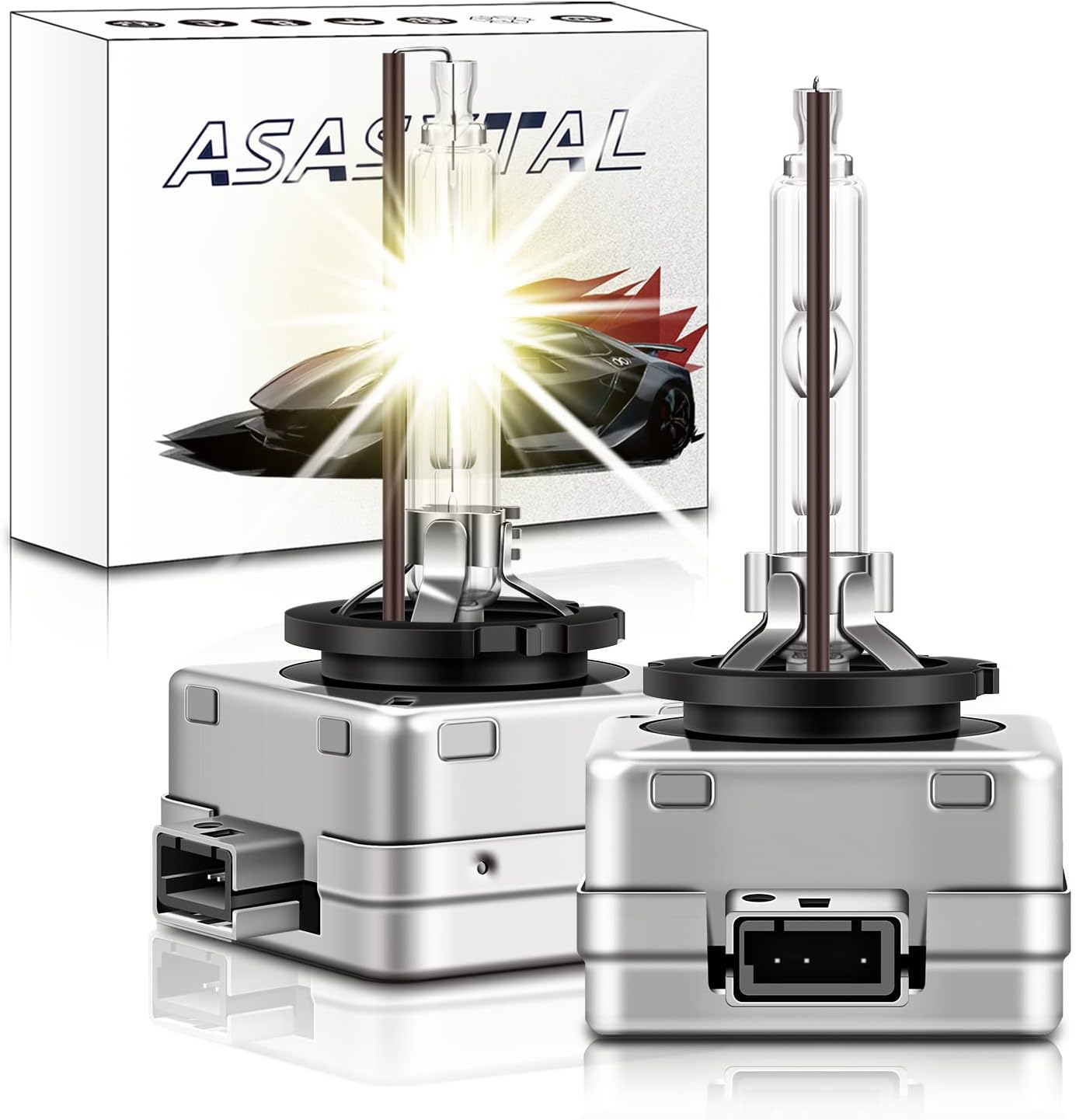 Asasytal D3S HID Xenon Light Bulbs 4300K – 2x35W 12V Plug-and-Play Replacement