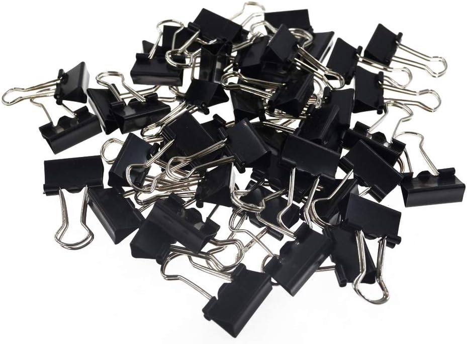 Thumbnail 4 de kuou LEZQHB 72pcs Binder Clips 15mm Black – Durable Foldback Clips for Home, Office & School