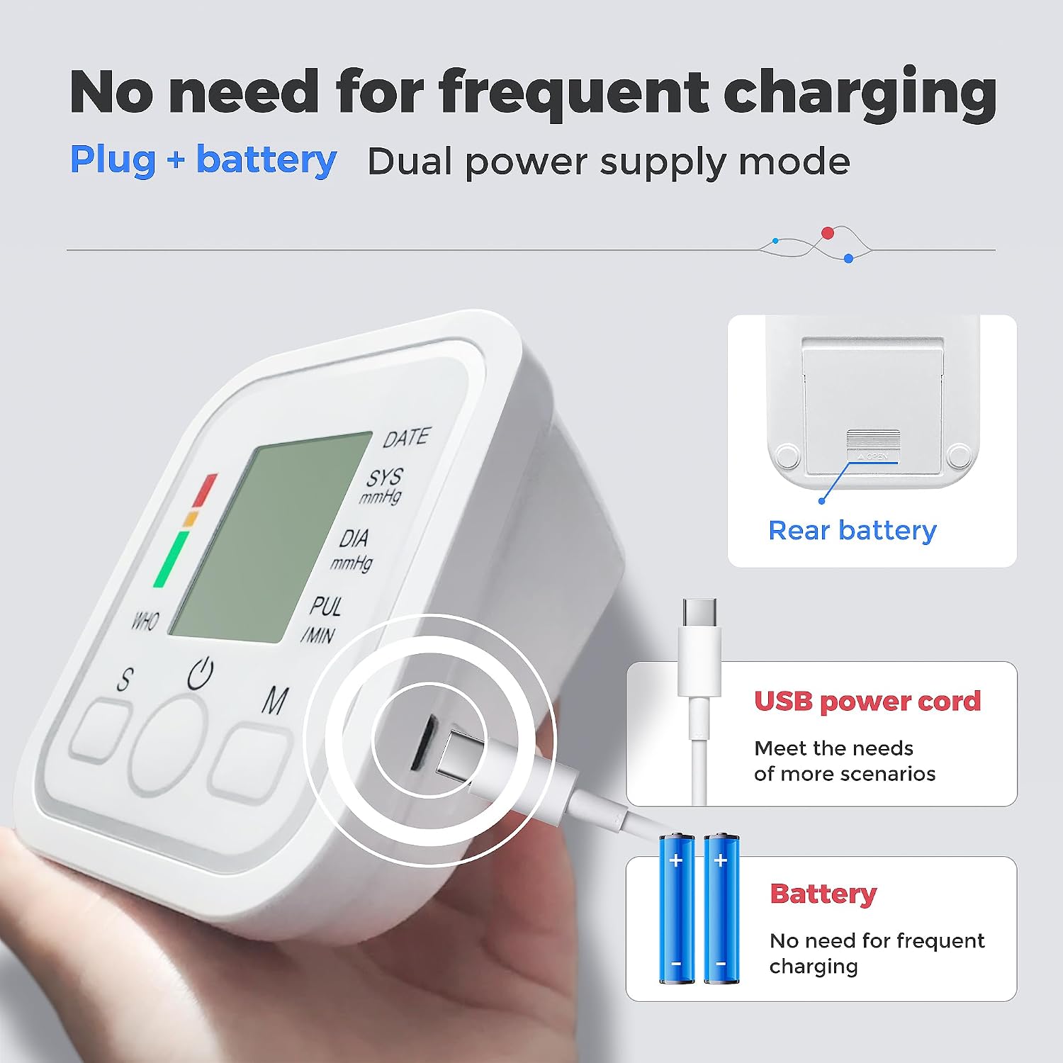 Thumbnail 1 de Blood Pressure Monitors Large Cuff Size 22-36cm for Home Use