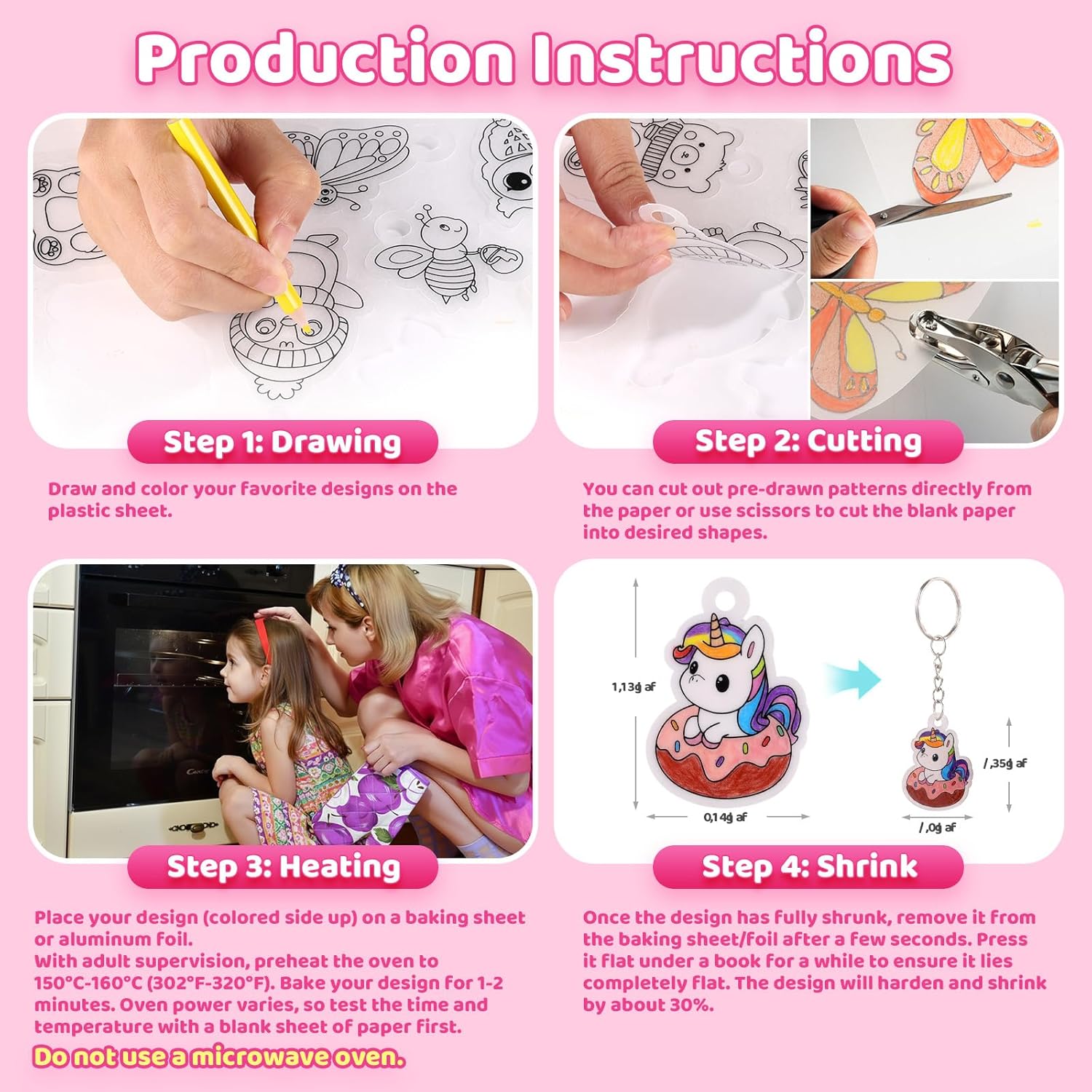 Thumbnail 3 de Funtopia Schrumpffolie-Set mit 201 Teilen – vorgeschnittene Motive, Blanko-Folien & Zubehör