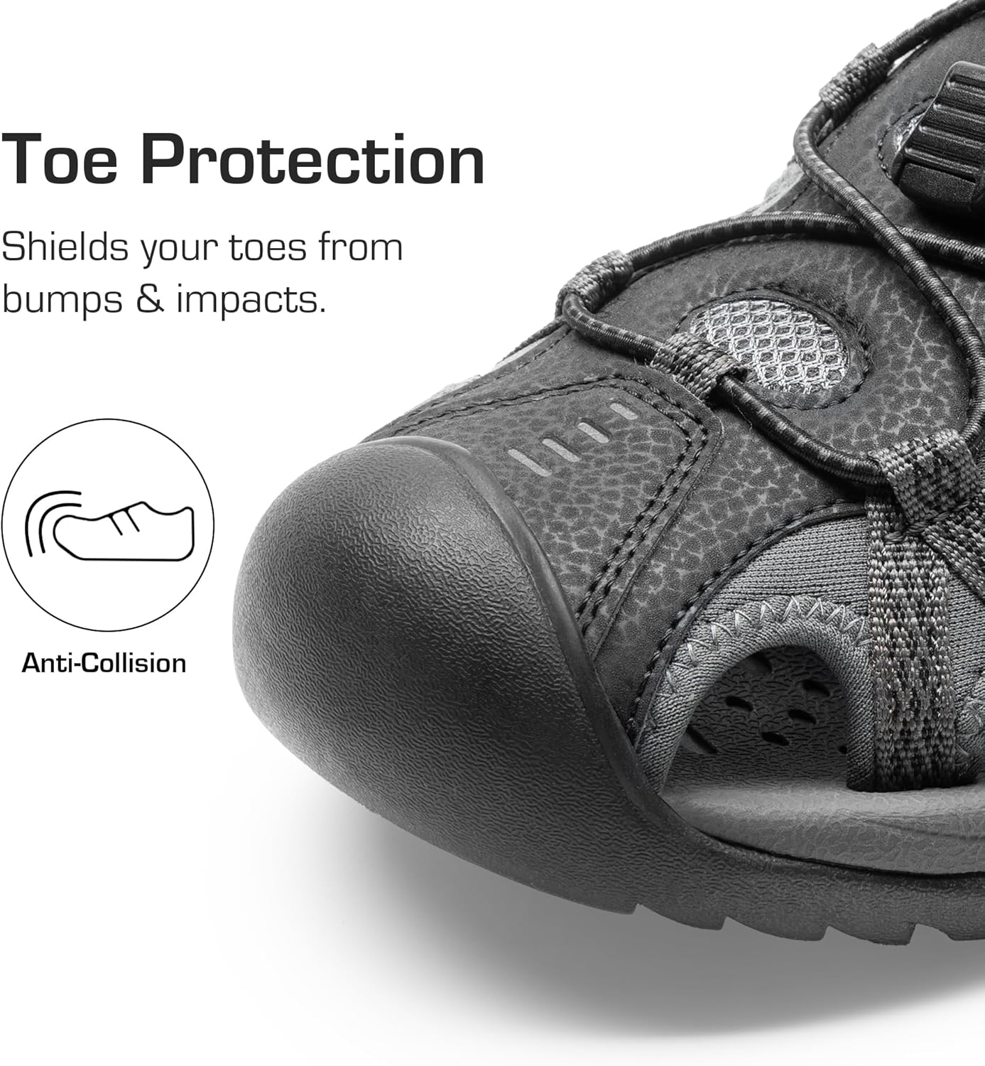 Detalle 2 de DREAM PAIRS Men's Sandals: Versatile Hiking and Water-Ready Closed-Toe Sandals