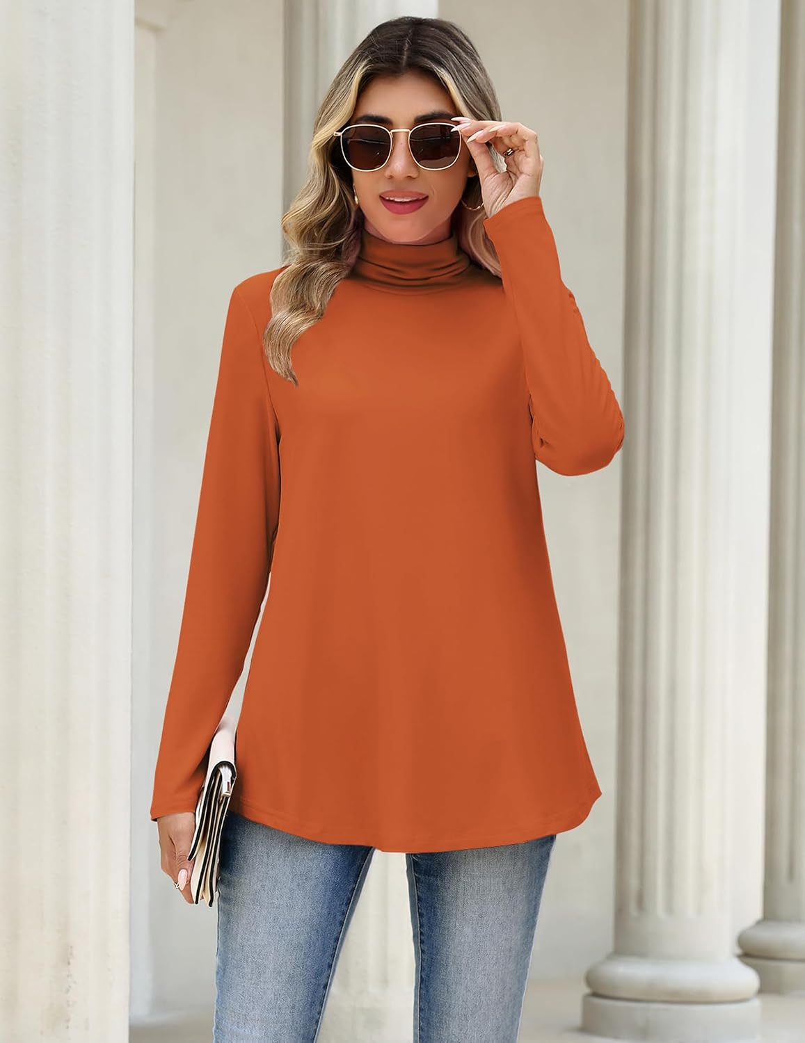 Thumbnail 3 de Zeagoo Women's Turtleneck Top, Polyester-Spandex