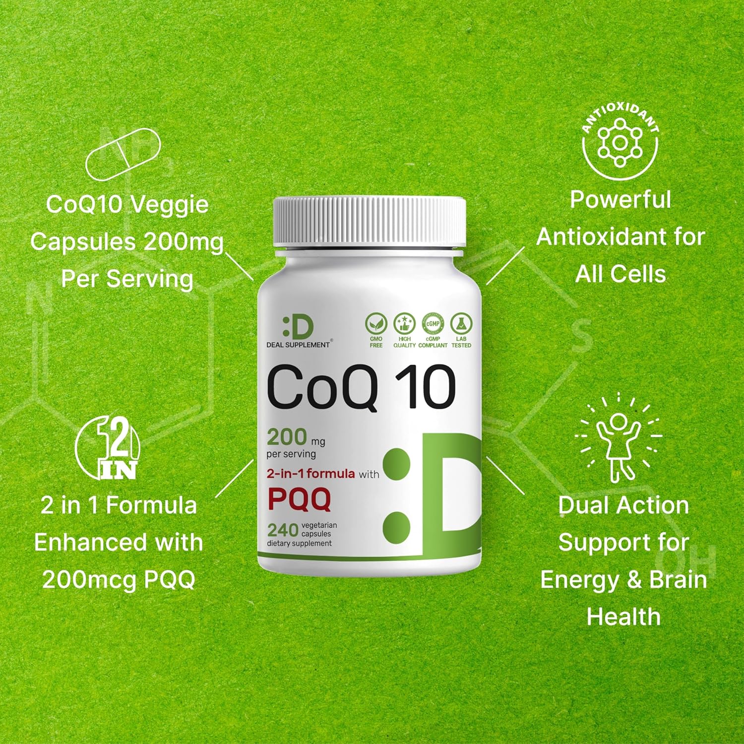 Detalle 2 de Deal Supplement CoQ10 Supplement 200 mg
