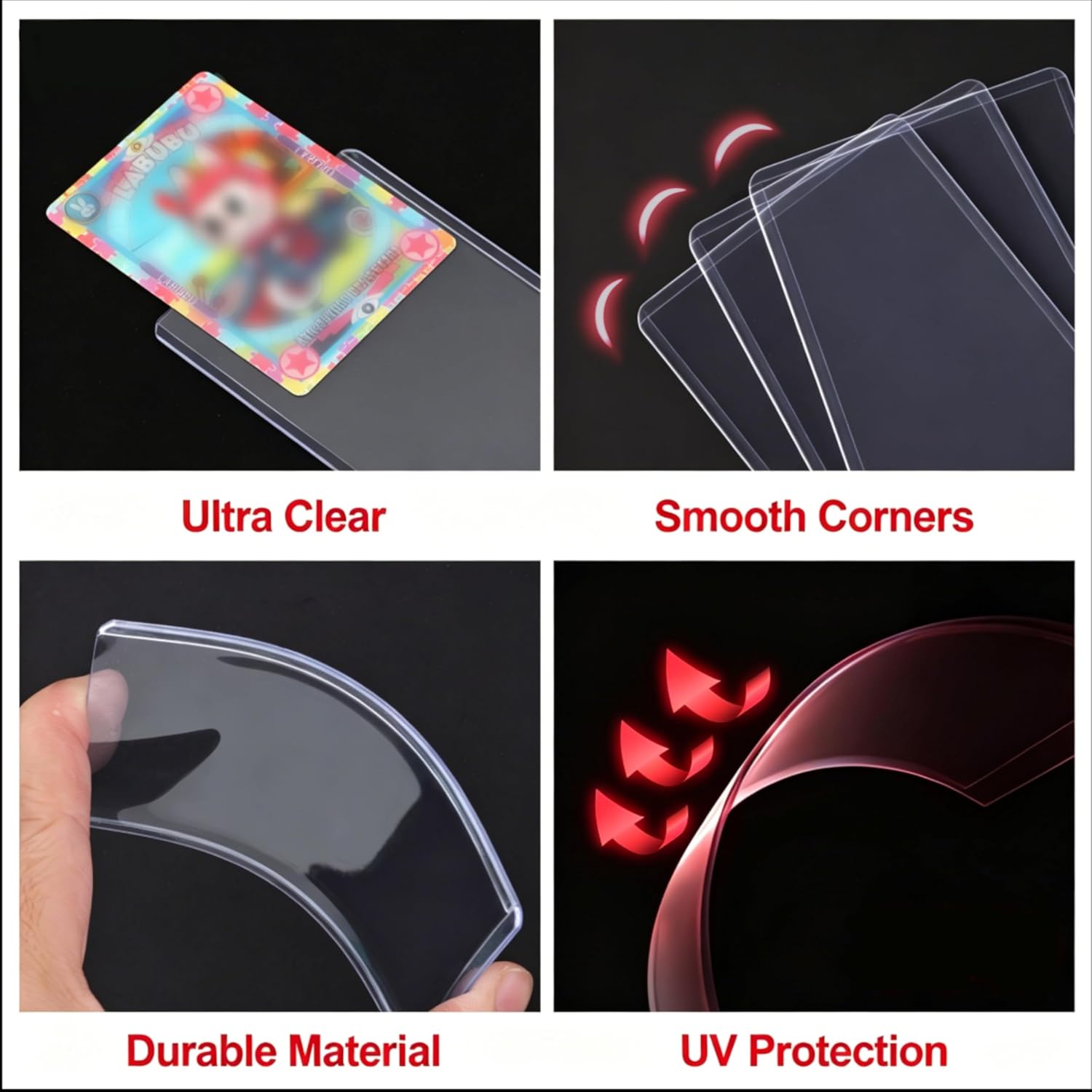 Detalle de 400 Card Sleeves Top Loaders (3" x 4") + Soft Sleeves for Trading Cards, Hard PVC Protectors