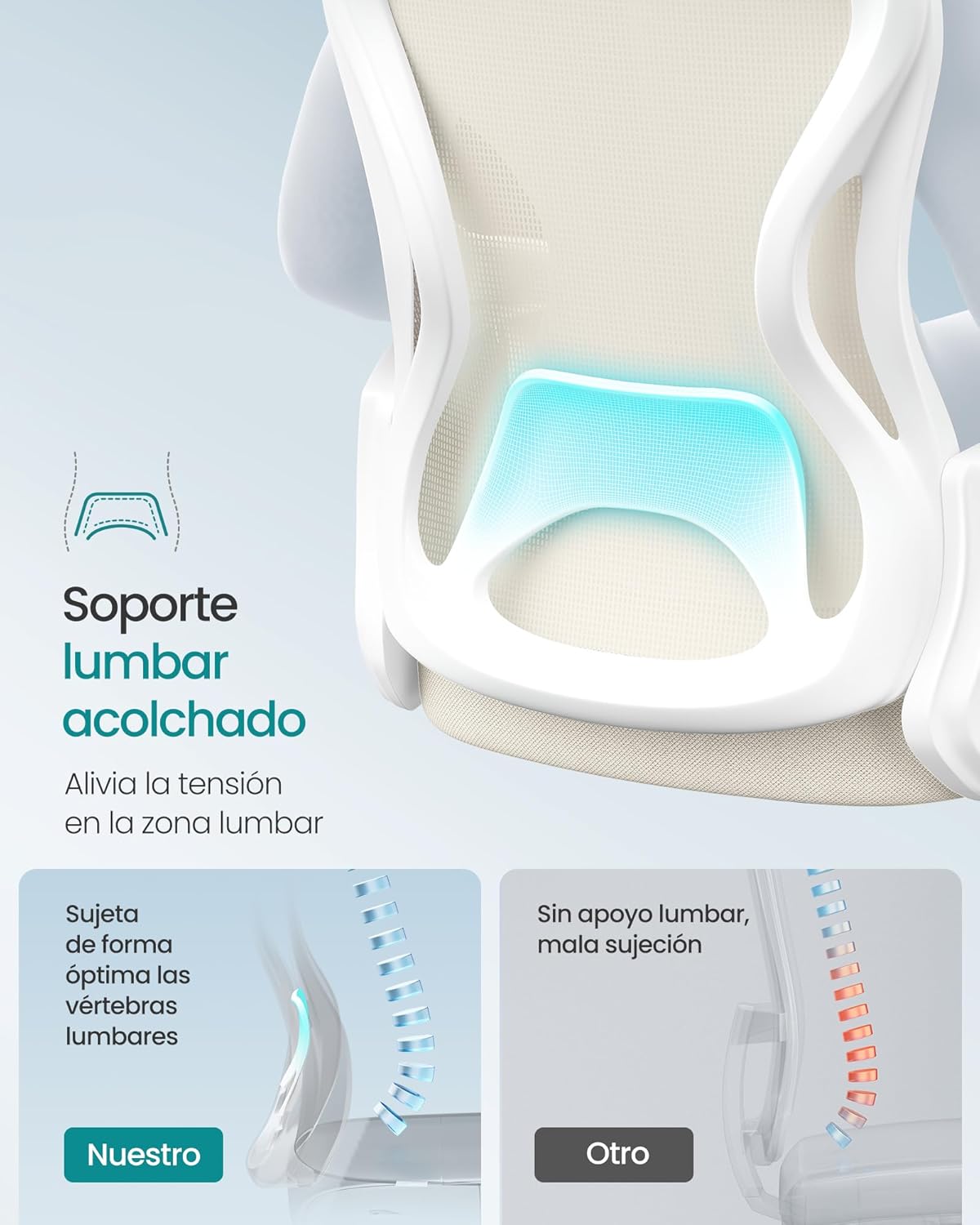 Thumbnail 3 de SONGMICS Silla ergonómica OBN043LH02