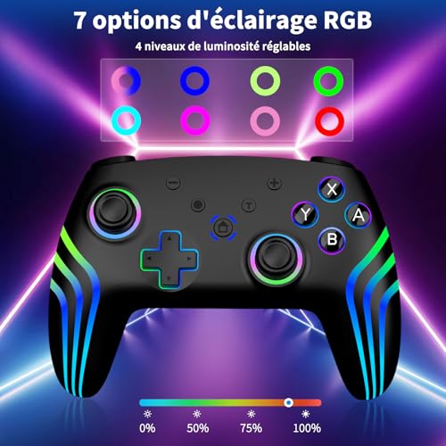 Thumbnail 6 de Manette Reddening Lot de 2 avec Station de Charge pour Switch 2 et plus – Performance, RGB et Gyroscope