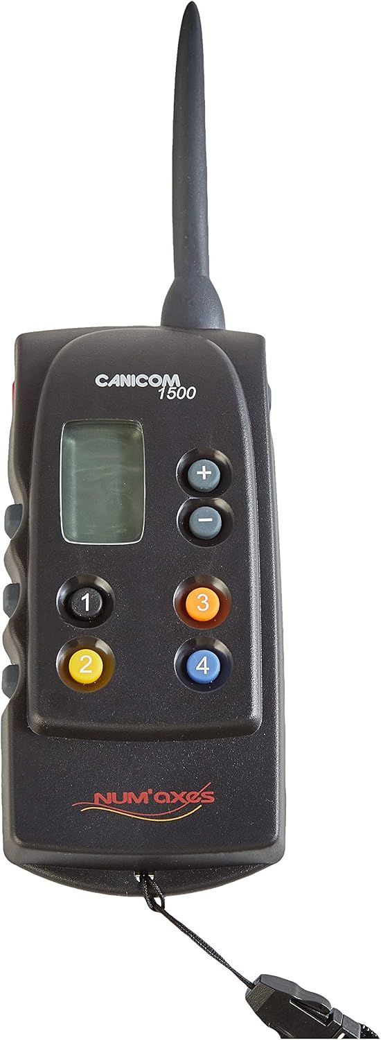 Detalle de NUM’AXES Canicom 200 – nadajnik dla psa, zasięg do 200 m i 9 poziomów stymulacji