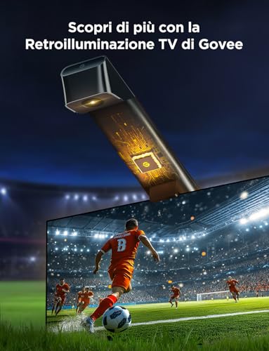 Thumbnail 7 de Govee LED TV Retroilluminazione 3 Lite: luce RGBICW, correzione fish-eye e controllo vocale per TV 55–65 pollici