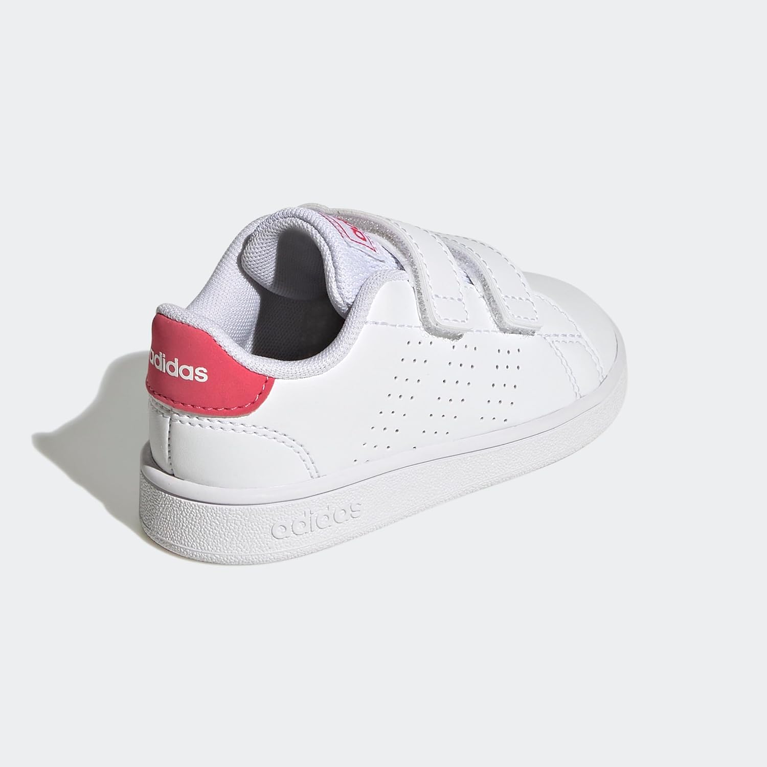 Thumbnail 4 de Adidas Bimbi 0-24 Advantage Lifestyle Court Two Hook-And-Loop Shoes – Cloud White / Real Pink / Core Black, 27 EU