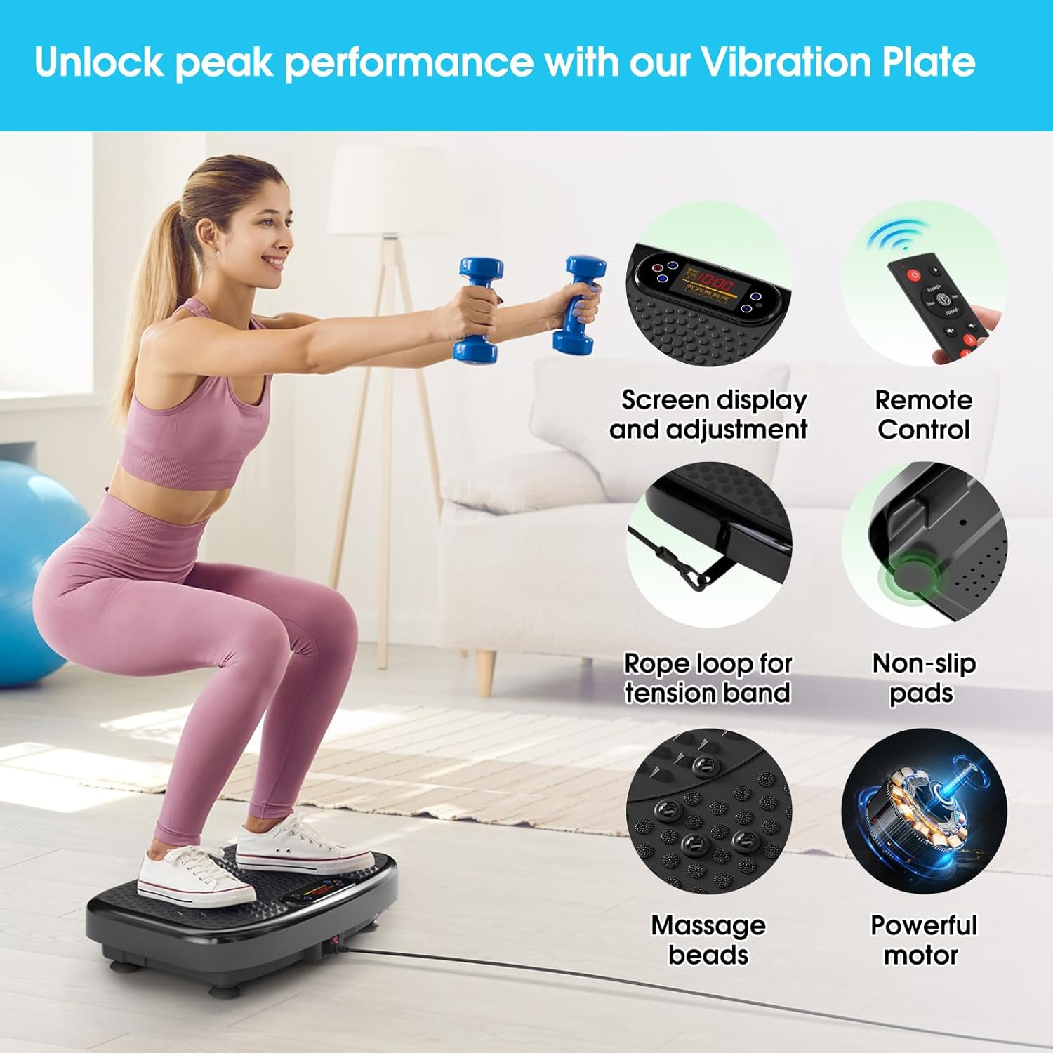Thumbnail 2 de SoftGym Vibration Plate 204 kg Capacity