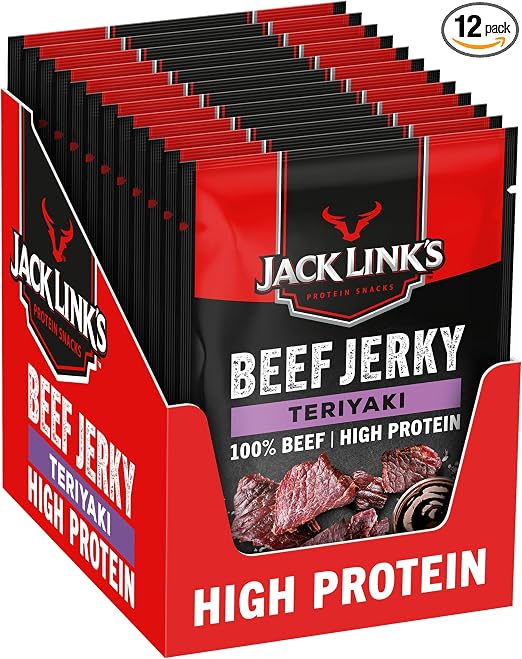 Jack Links Beef Jerky Teriyaki 🥩 Alta en Proteínas 12x25g