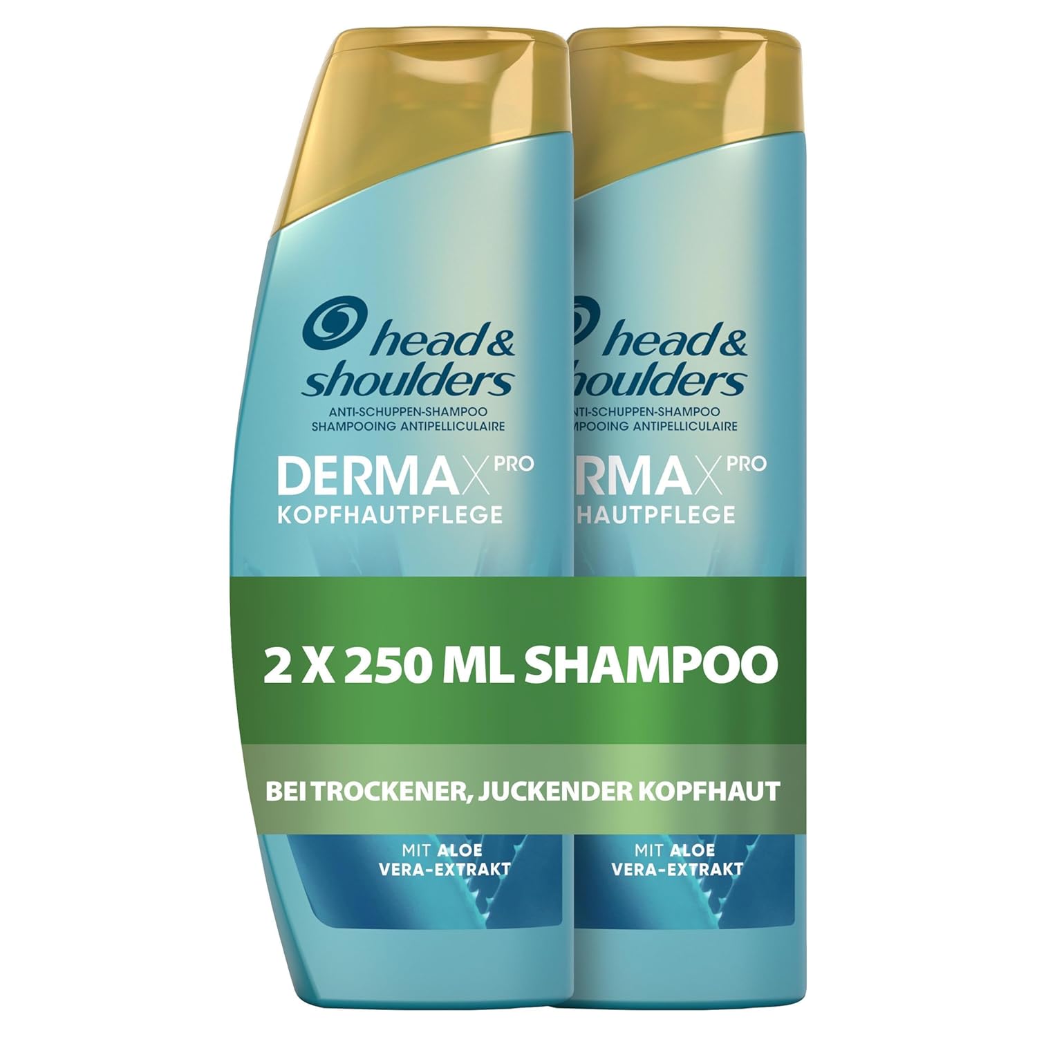 Detalle de Head & Shoulders DERMAXPRO Beruhigendes Anti-Schuppen Shampoo (2x250 ml) bei trockener, juckender Kopfhaut
