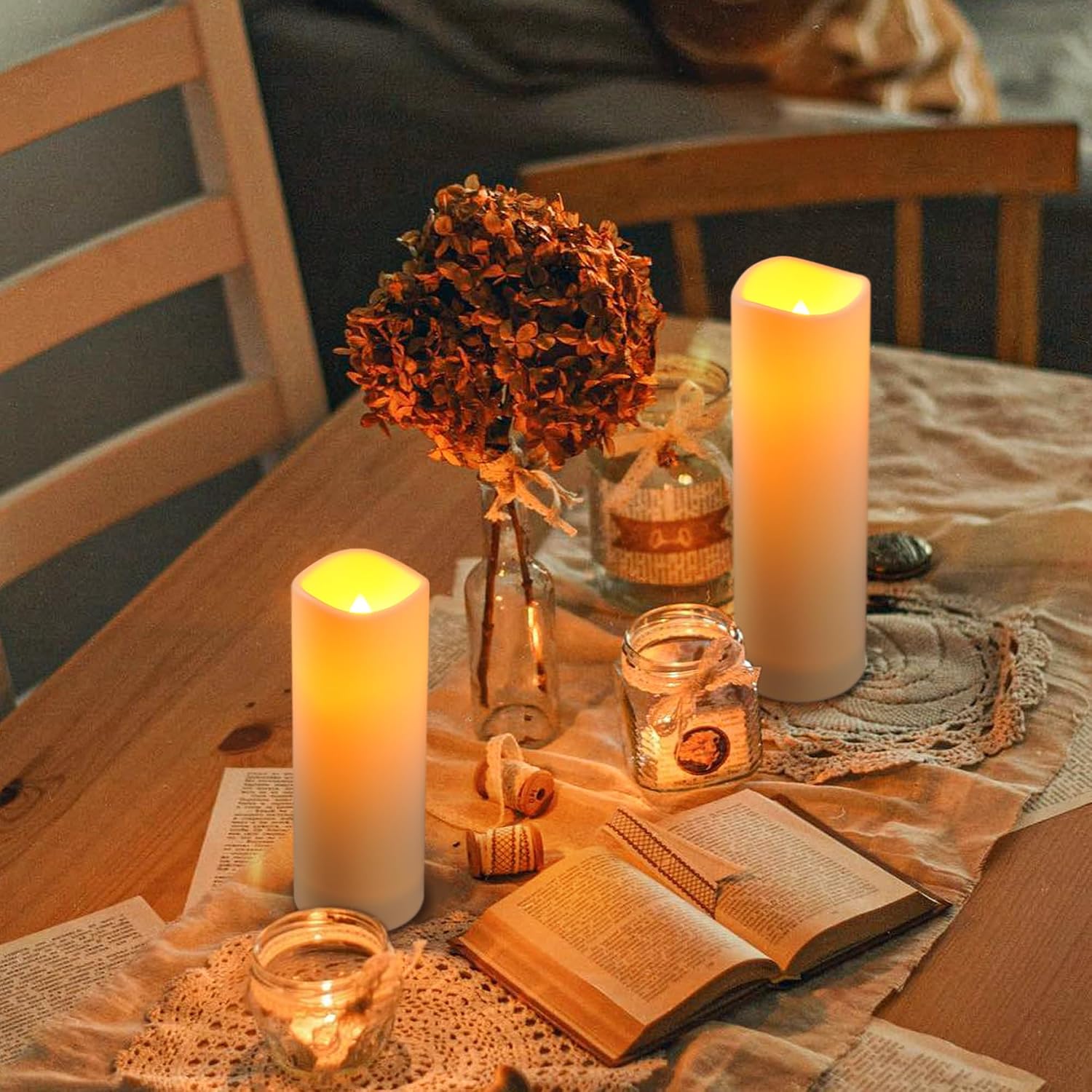 Detalle 2 de Da Waterproof Outdoor Candles 12PCS battery LED candles 🕯