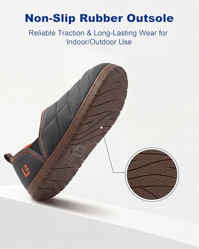 Thumbnail 6 de LongBay Men's Two-Tone Slippers Cushy Memory Foam Indoor/Outdoor, Grey (Size 11)
