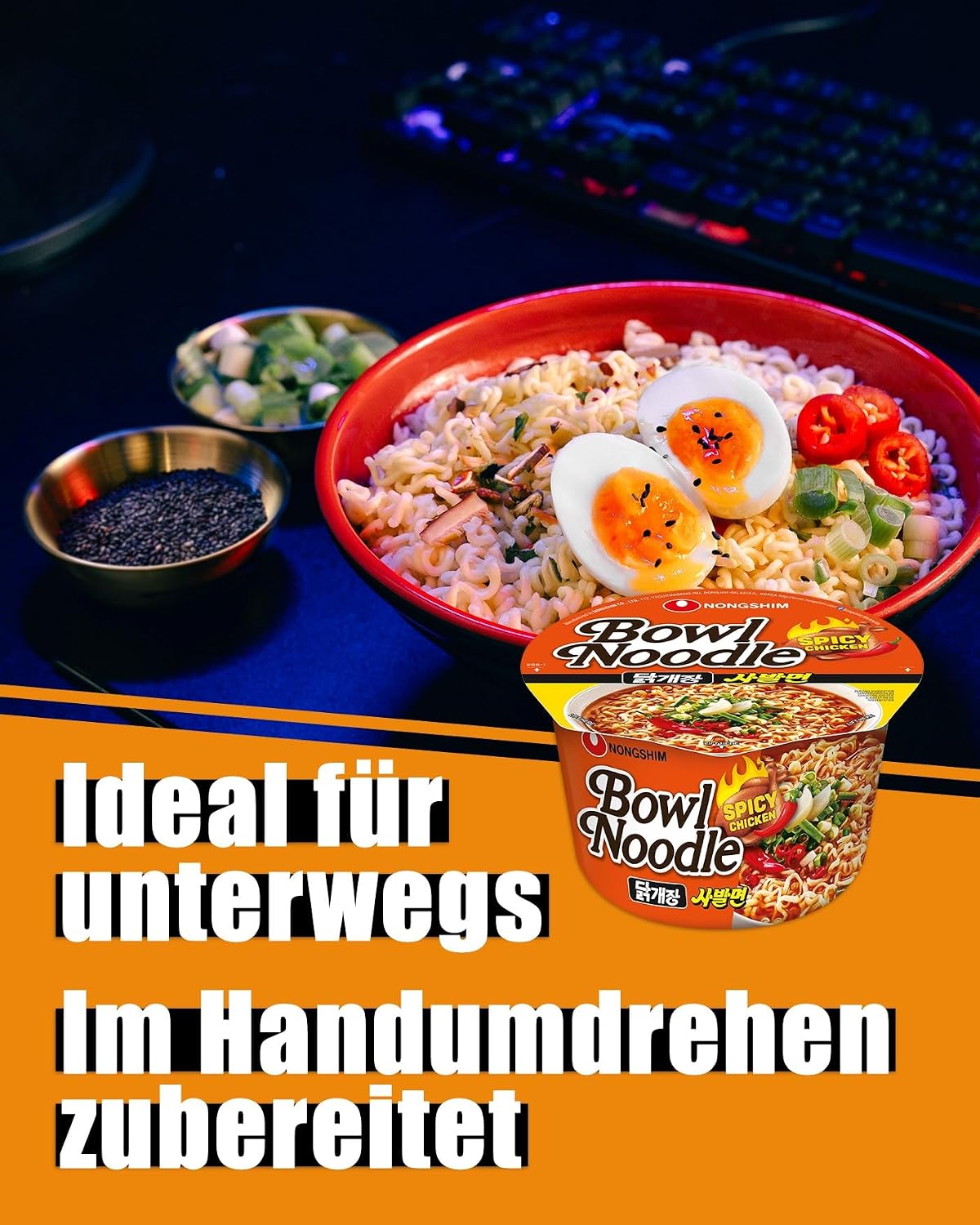Thumbnail 6 de NONGSHIM Instant Bowl Nudeln Scharf Hühn (Packung mit 5 x 100 g)