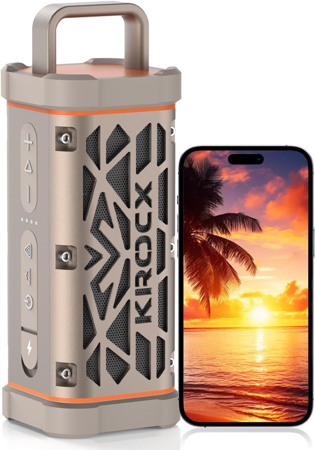 Detalle de KROCX TRAVOR Magnetic Bluetooth Speaker: rugged, rechargeable power for outdoor sound