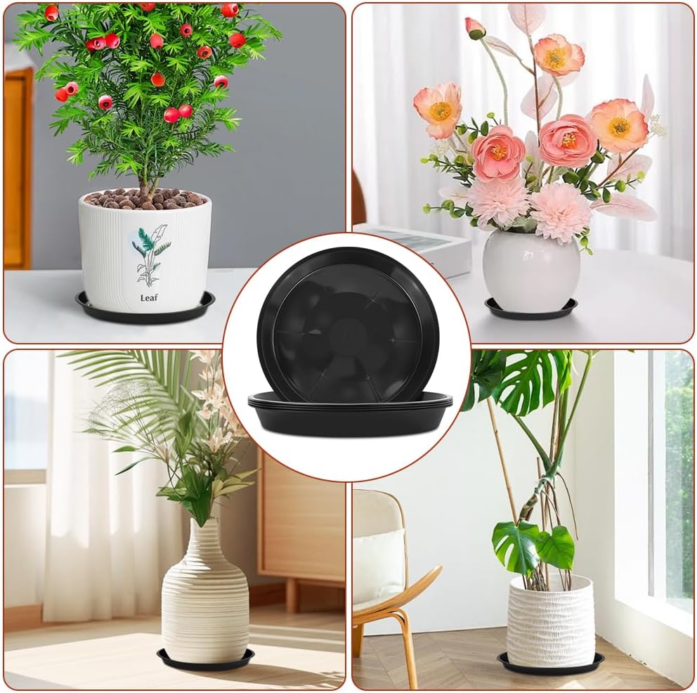 Thumbnail 6 de vsshe 5 Pack Plant Saucers, 20cm Round Drip Trays for Indoor & Outdoor Plants