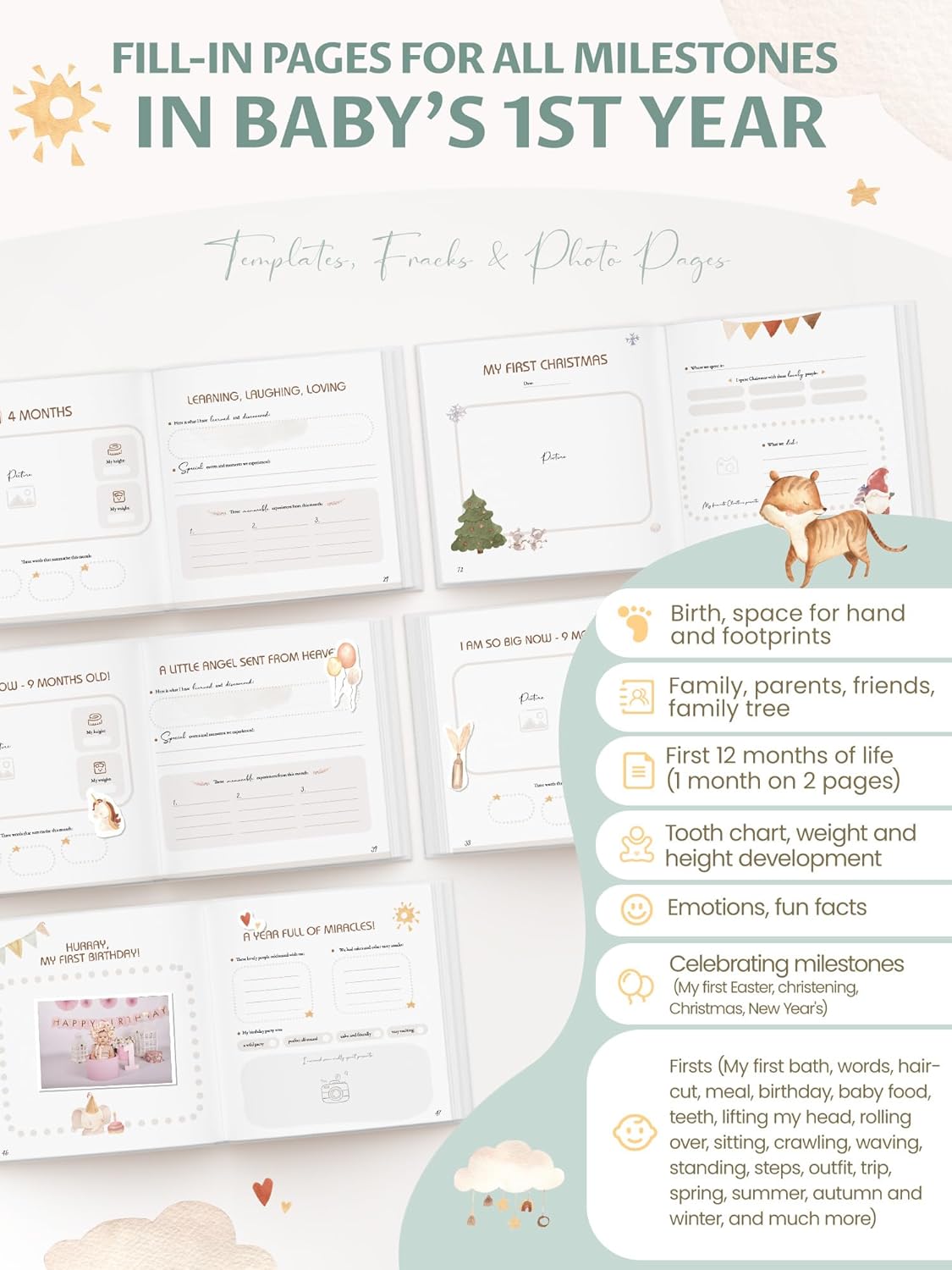 Thumbnail 2 de Hyggartn My First Year baby album 84 pages 📷