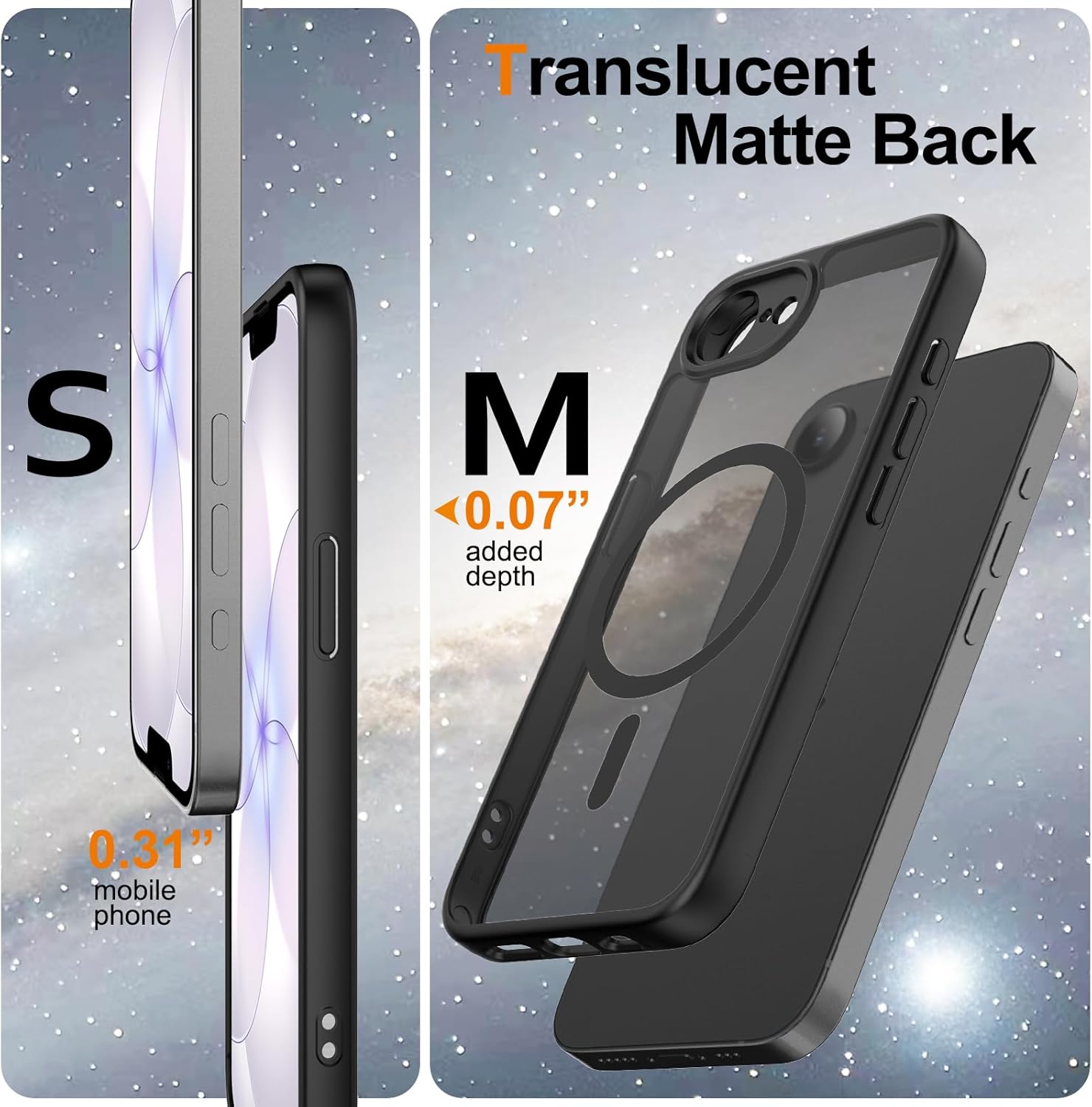 Thumbnail 6 de Ezanmull MagSafe Case for iPhone 17e/16e with Screen Protectors | Full Protection, Translucent Anti-Fingerprint Finish