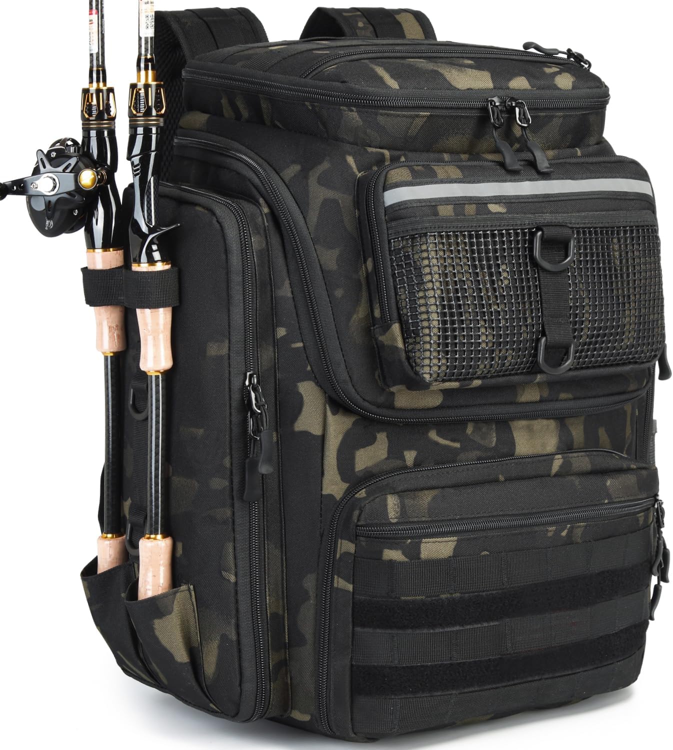 Thumbnail 6 de BlesMaller Angelrucksack mit Rutenhaltern & Kühlfach 45L – wasserdicht, vielseitig, für Angeln und Outdoor