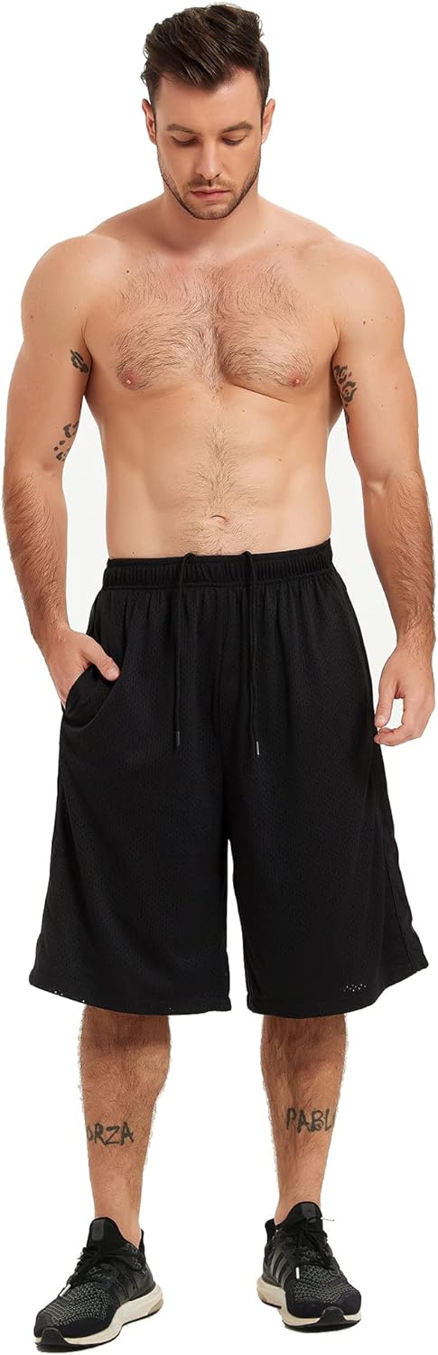 Thumbnail 6 de HQUEC Men's 12" Athletic Shorts: Lightweight, Loose-Fit Basketball Shorts with Pockets