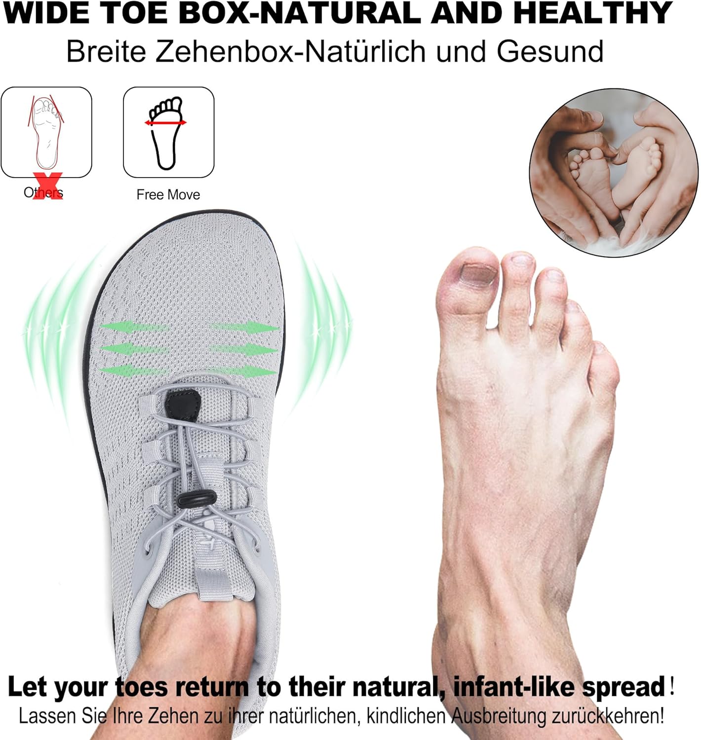 Thumbnail 2 de Geweo Barfußschuhe Herren & Damen – atmungsaktiv, Zero-Drop & extra breiter Vorfußbereich