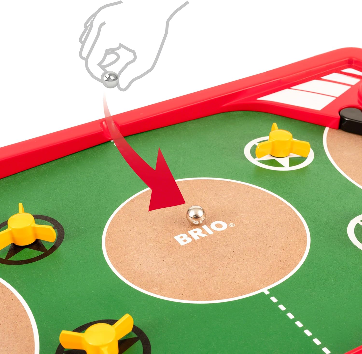 Detalle de BRIO 34019 Tischfußball-Flipper – Holzspielzeug für Kinder ab 6 Jahren