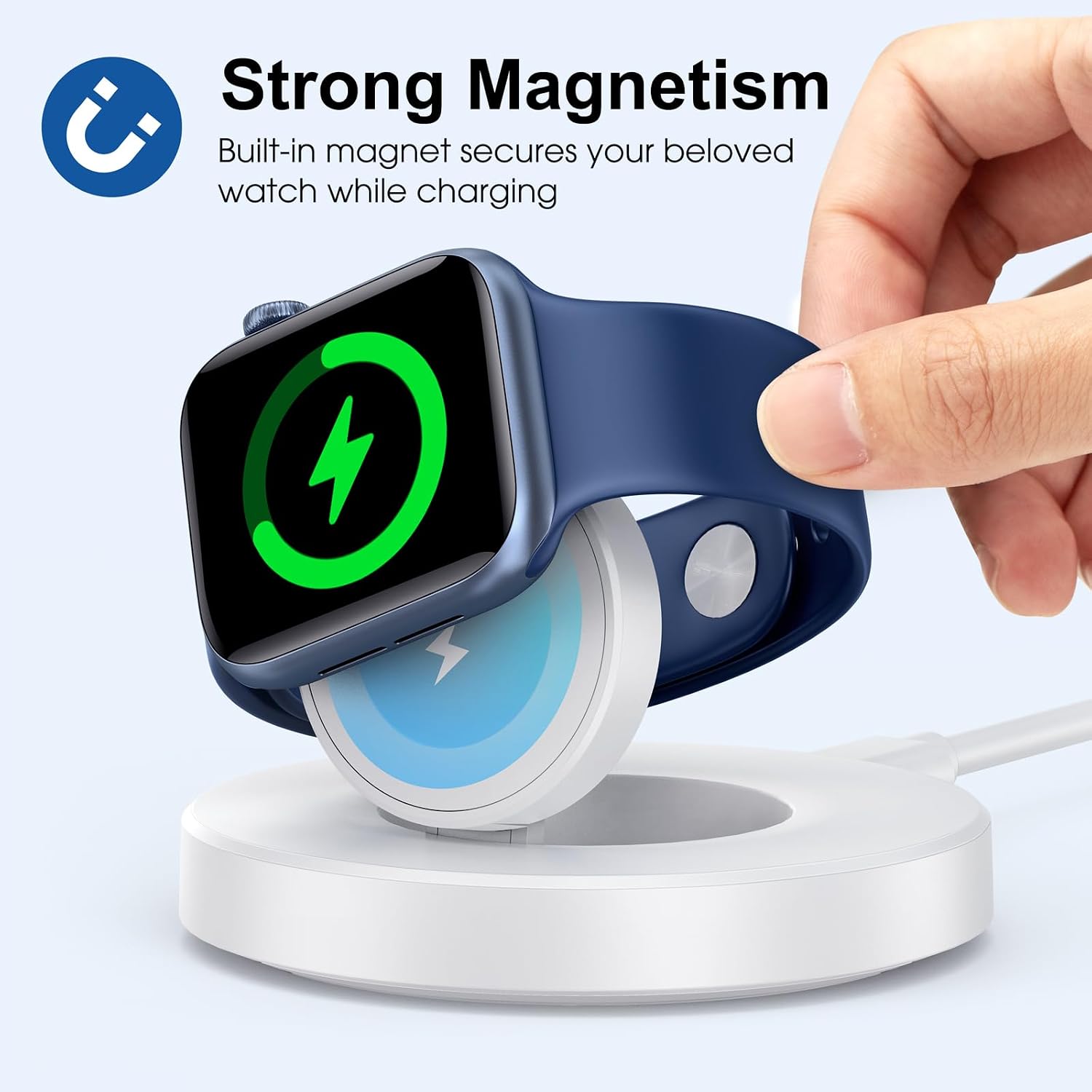 Thumbnail 6 de ZAPOGO T21 Foldable Apple Watch Charging Stand with USB-C and Nightstand Mode