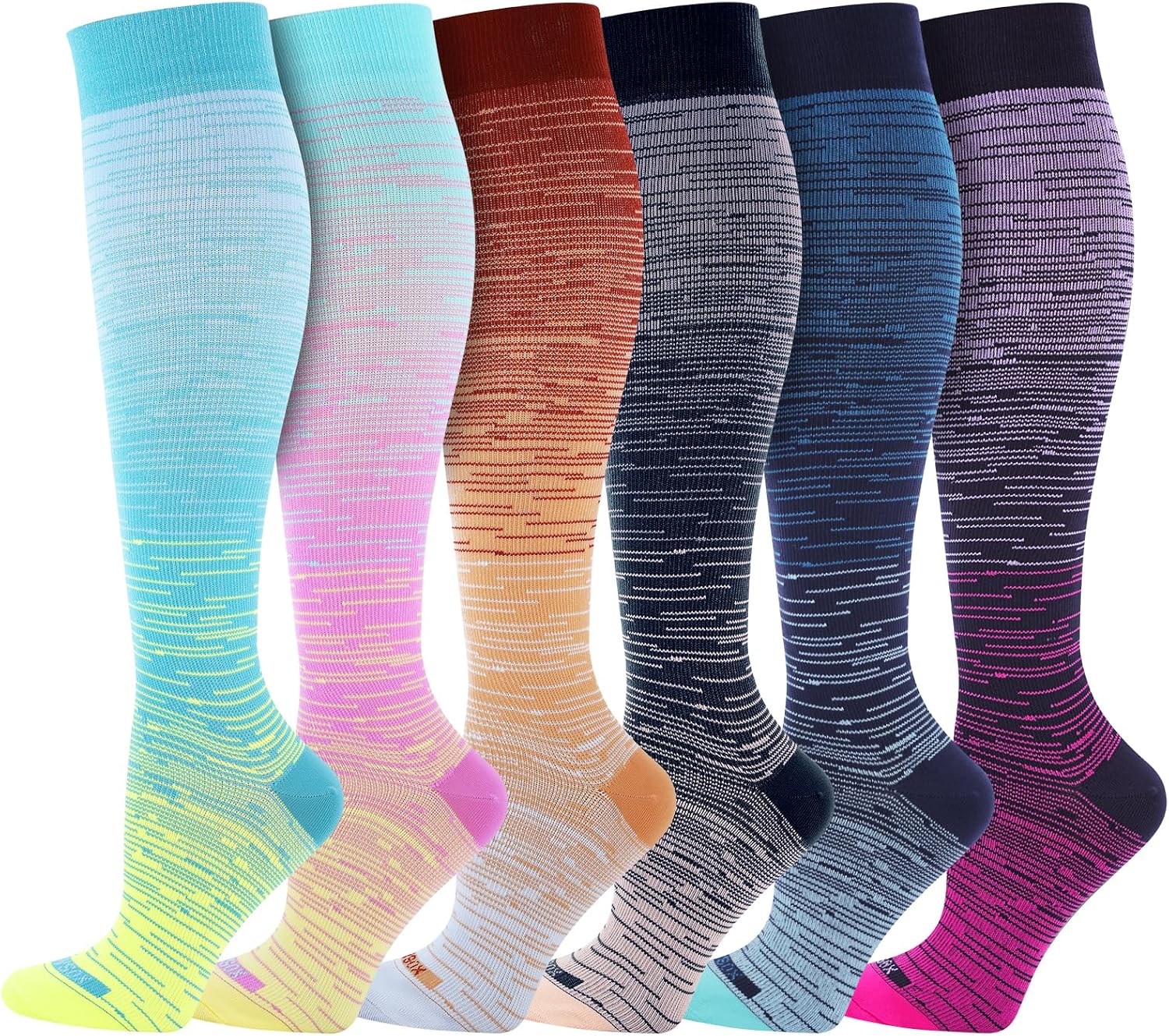 Detalle de LEVSOX 20-30 mmHg Compression Socks for Everyone: Nurses, Travelers, Expectant Mothers