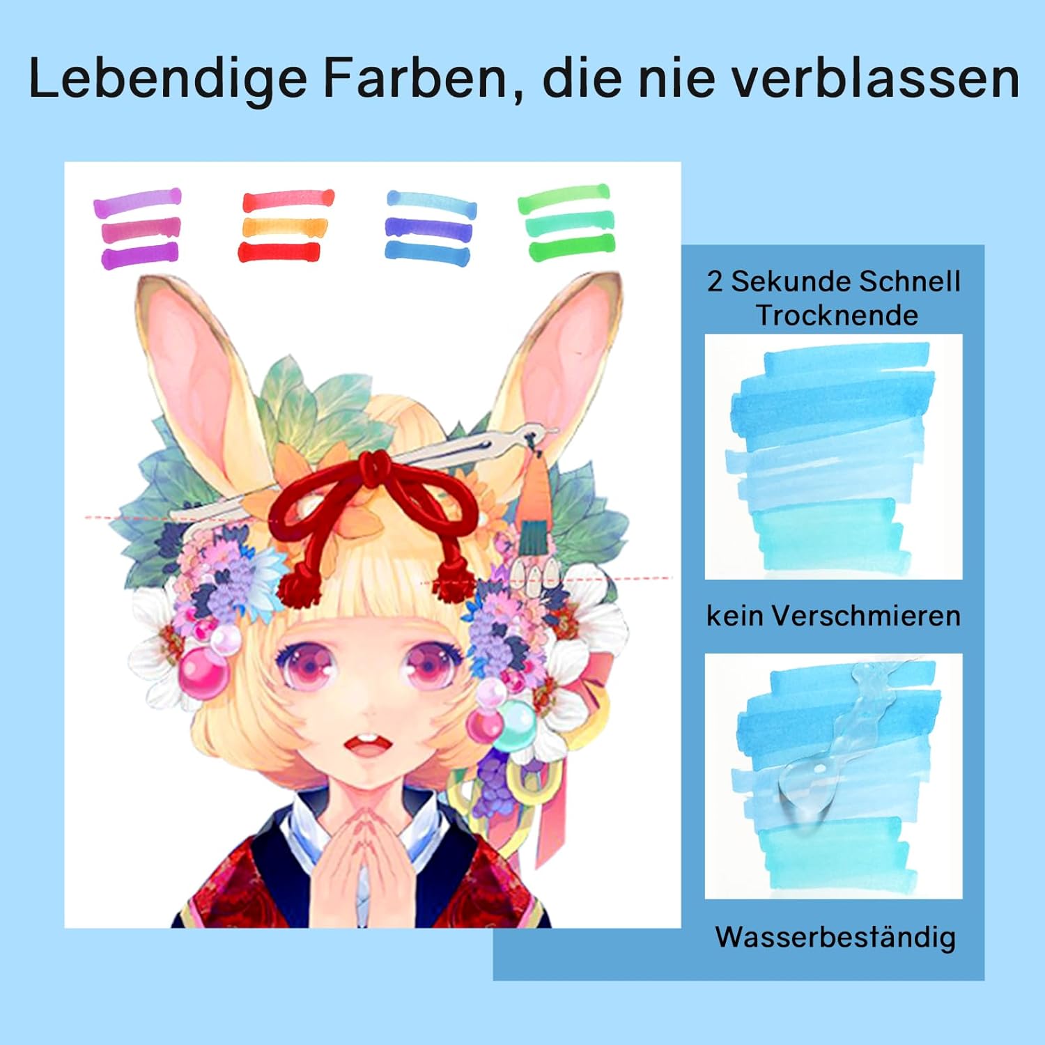 Thumbnail 6 de Vokiuler 204 Farben Marker, Alkohol Marker Set